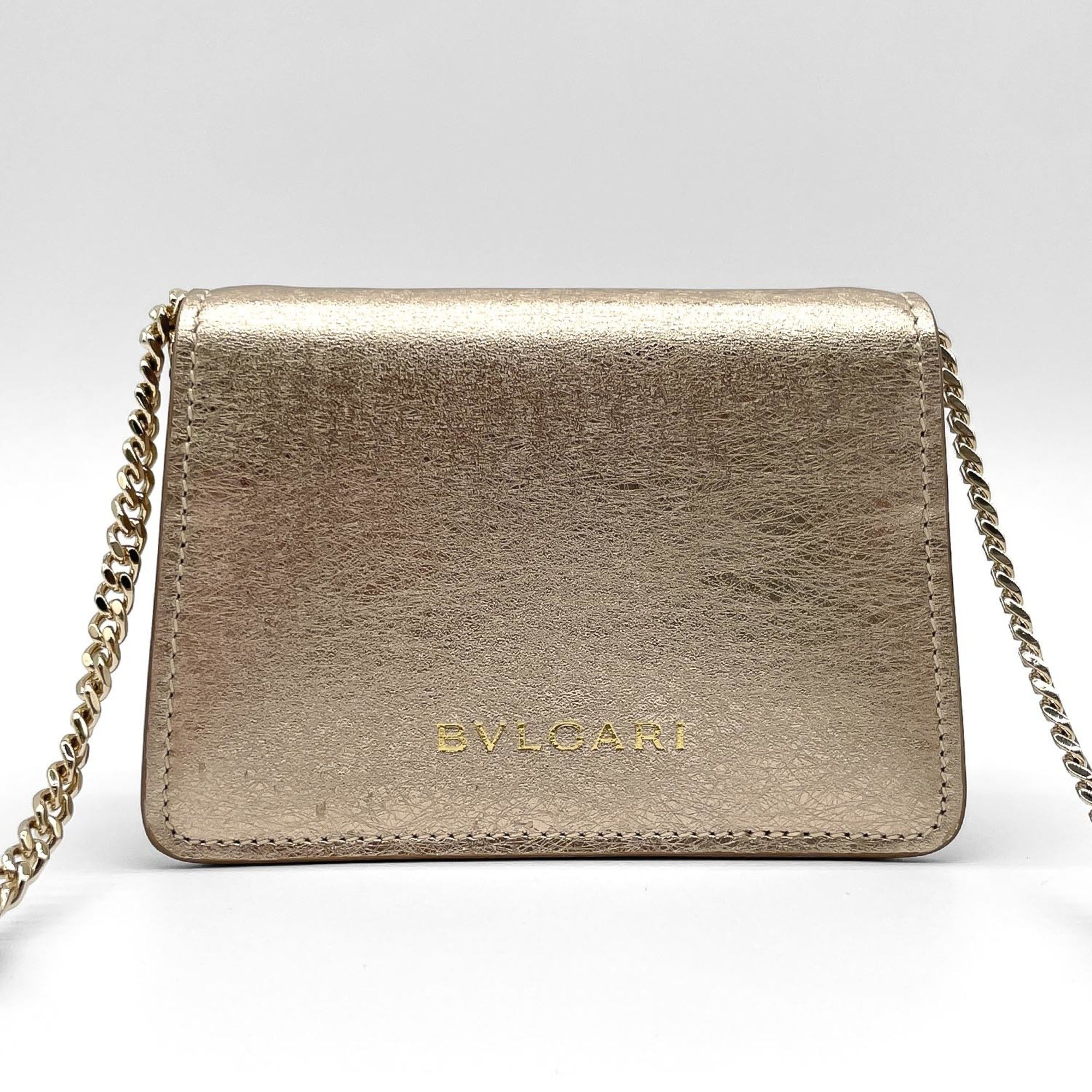 Bvlgari Champagne Gold Leather Shoulder Bag (Pre-Owned)