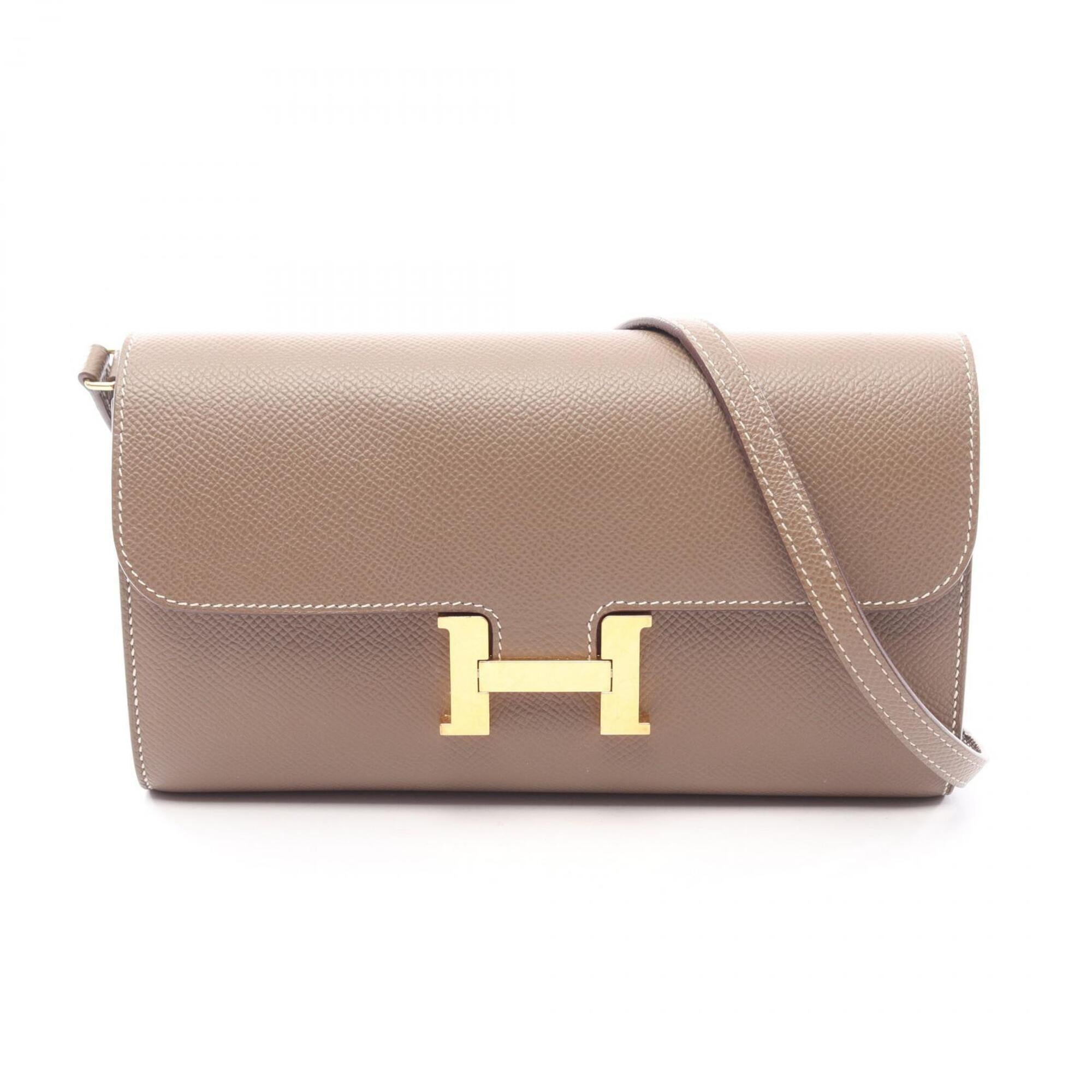 Hermes Etoupe Gray Gray Epsom Leather Shoulder Bag (Pre-Owned)