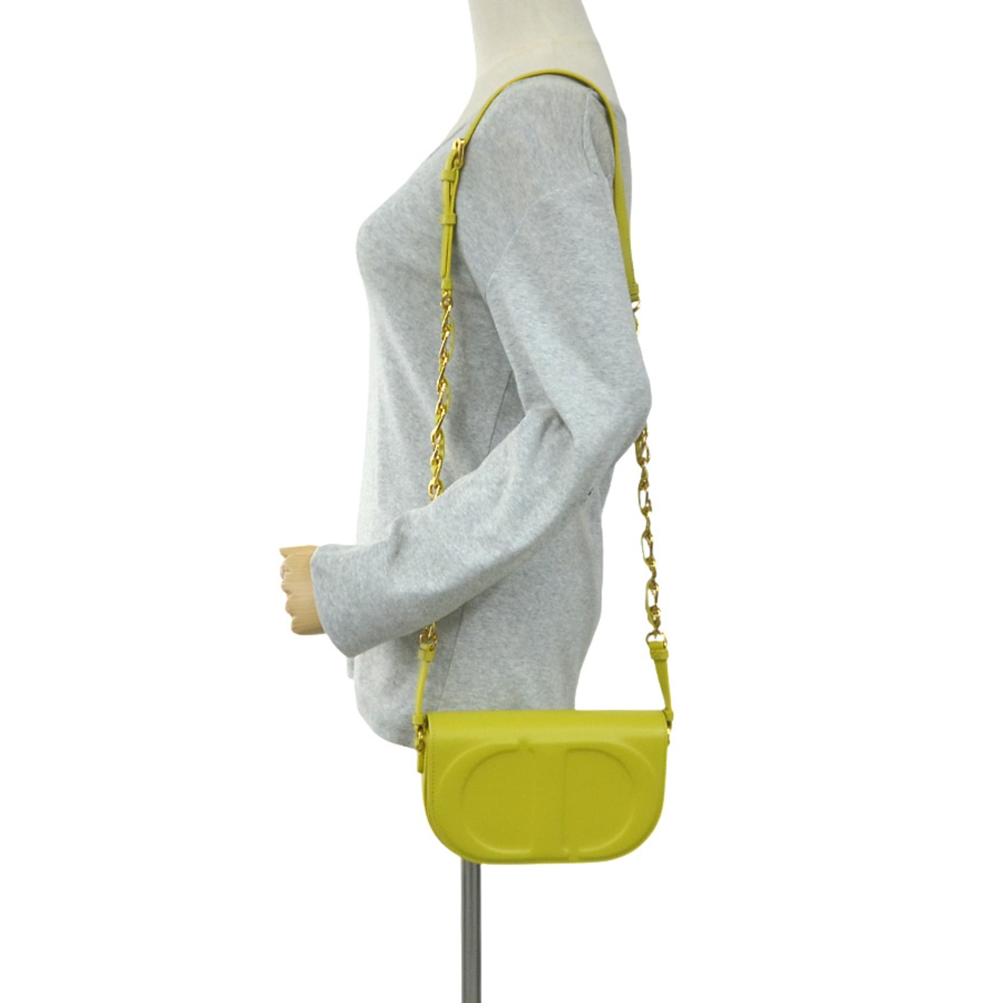 Christian Dior Yellow Leather Shoulder Bag (Pre-Owned)