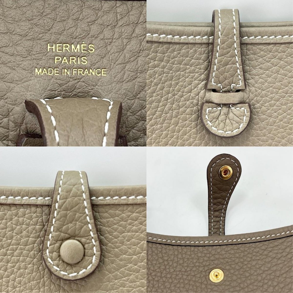 Hermes Beige Leather Shoulder Bag (Pre-Owned)