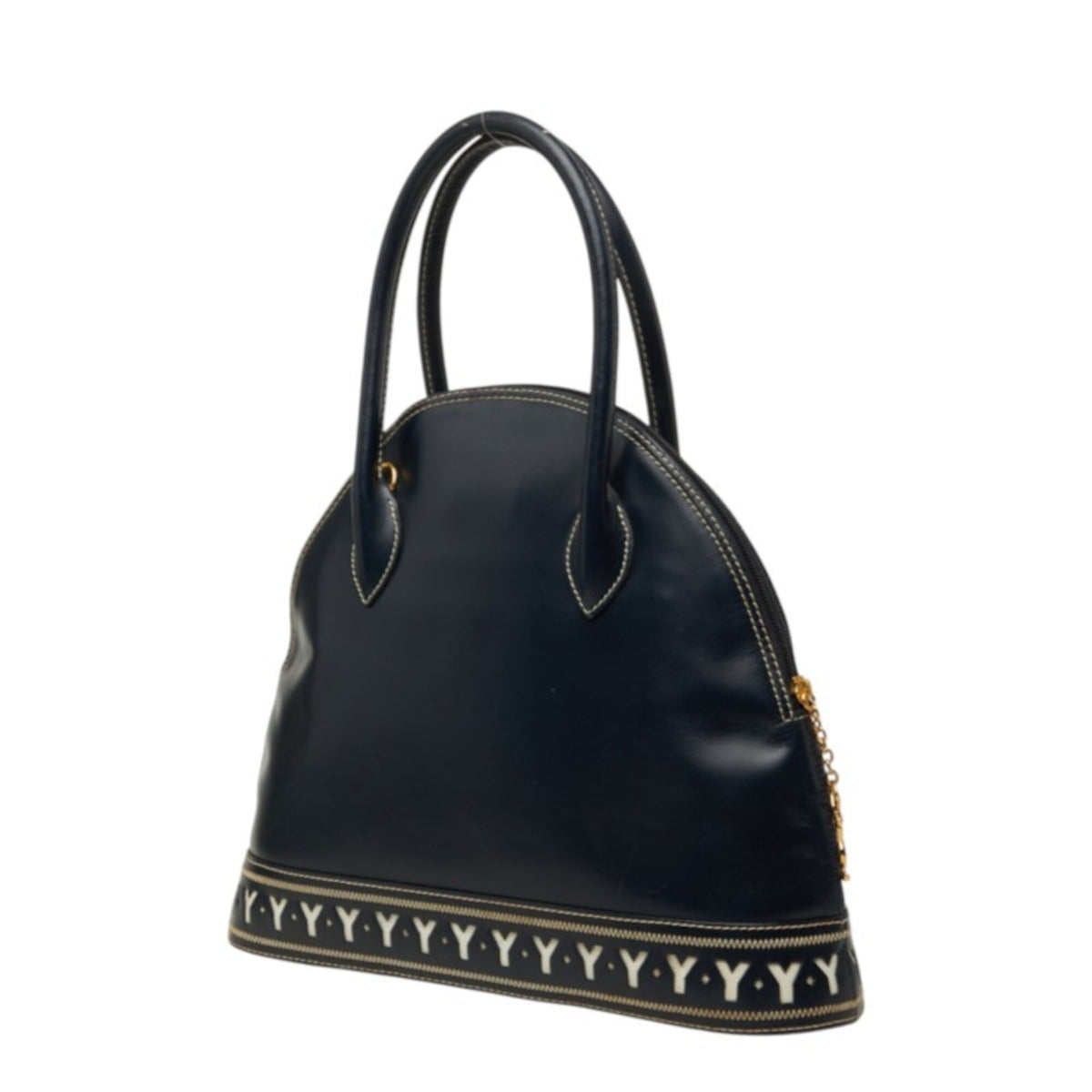 Saint Laurent Navy Leather Handbag Shoulder Bag (Pre-Owned)