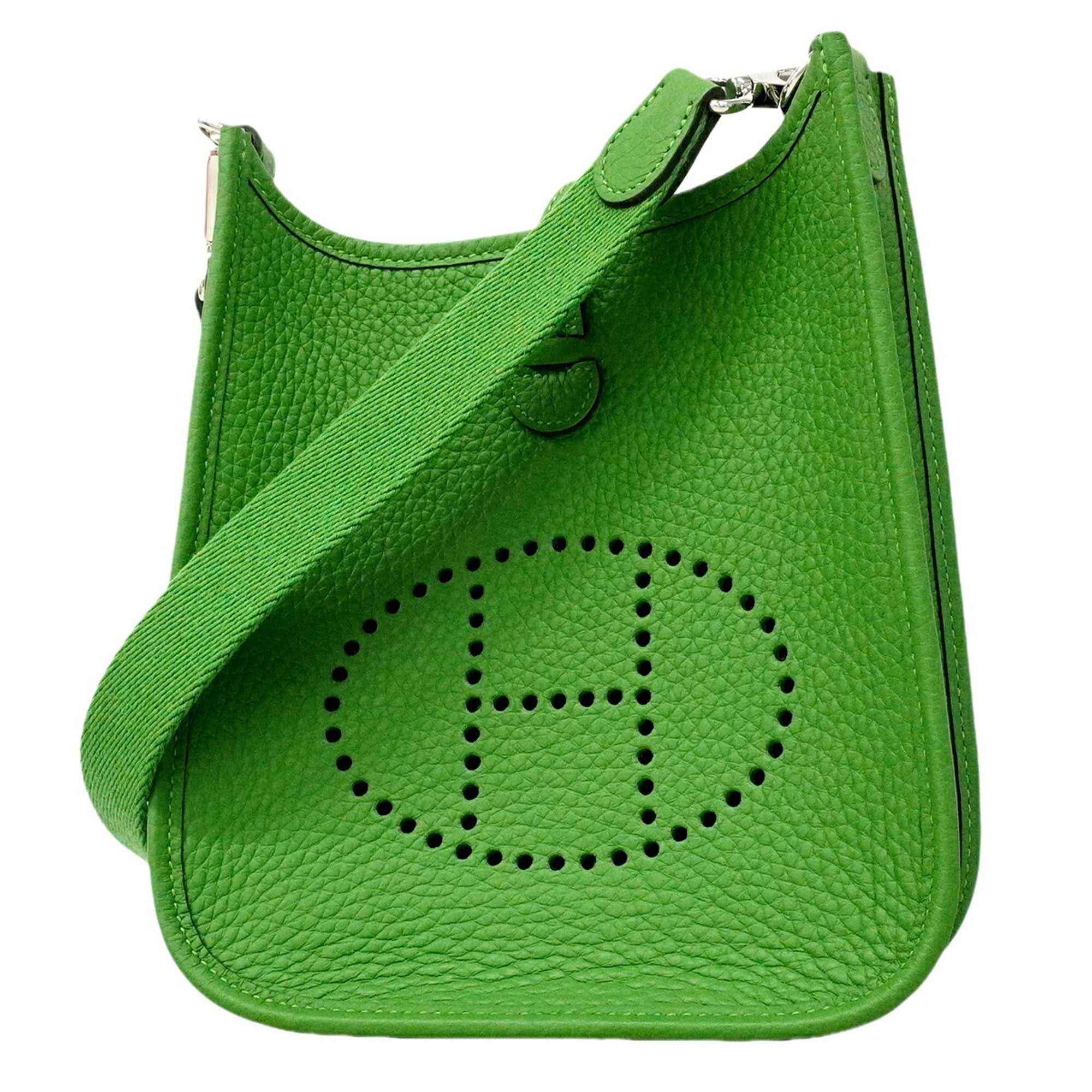 Hermes Green Taurillon Clemence Leather Shoulder Bag (Pre-Owned)