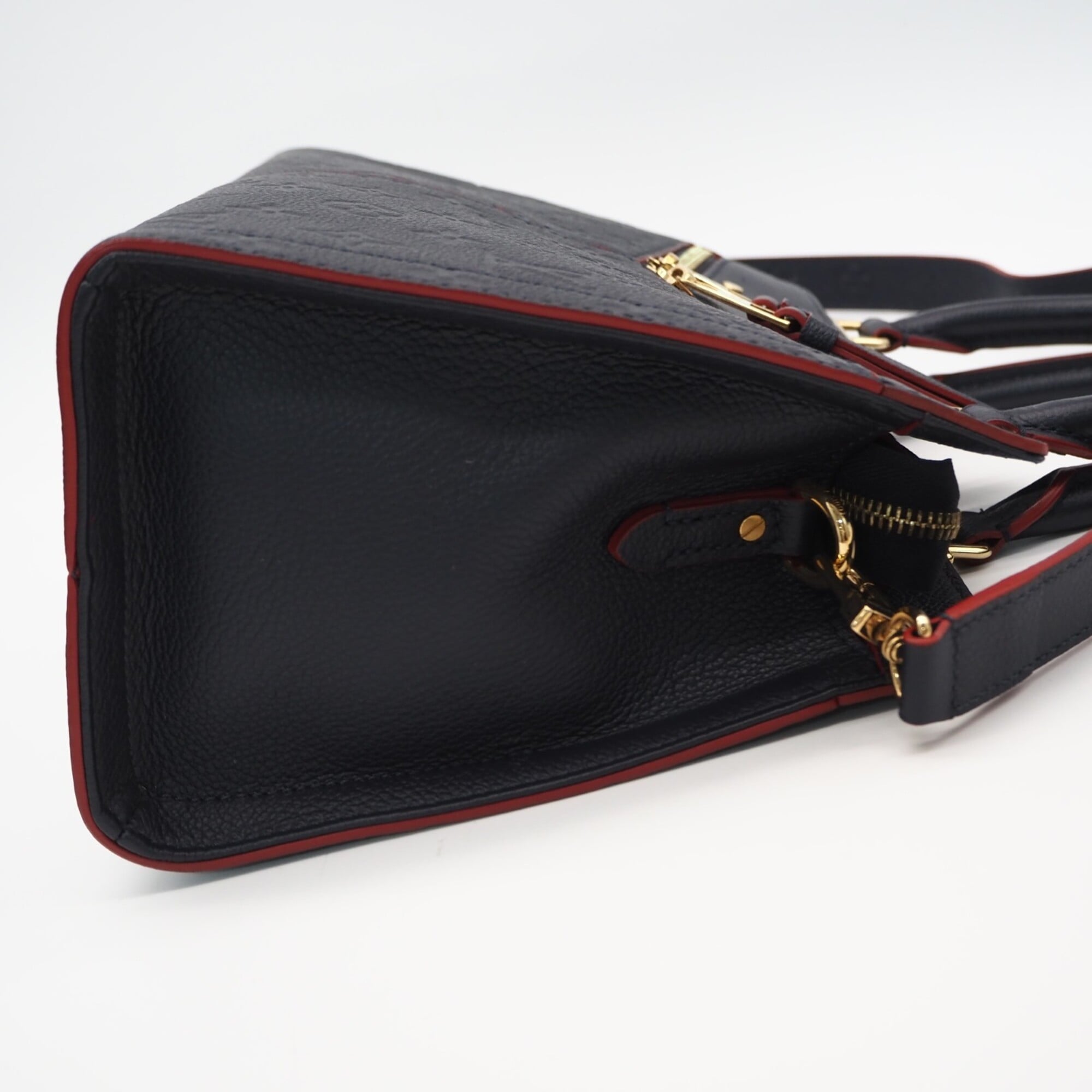 Louis Vuitton Monogram Empreinte Marine Rouge Monogram Navy Red Color Monogram Empreinte Handbag (Pre-Owned)