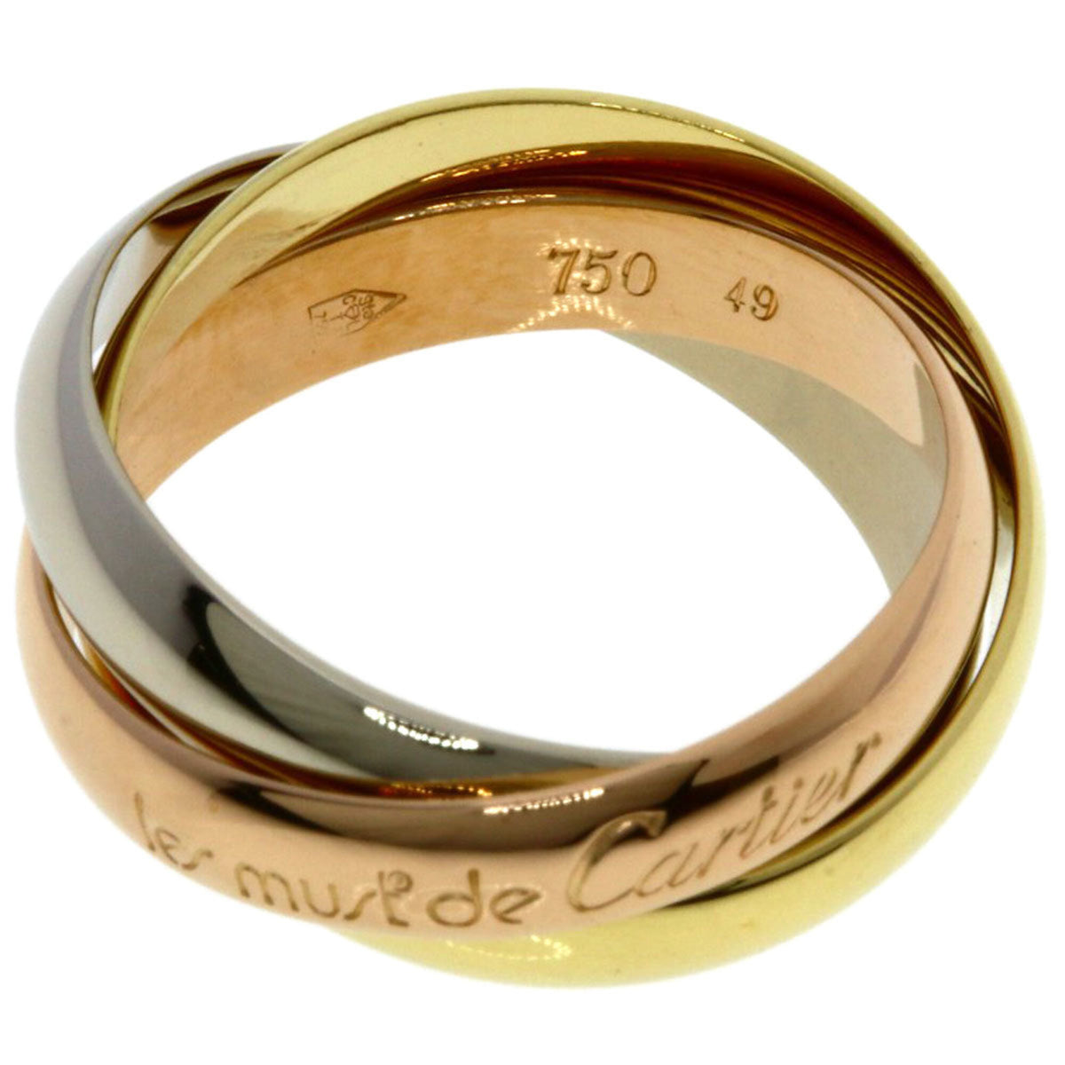 Cartier Trinity Yellow Gold (18K) Pink Gold (18K) White Gold (18K) Band Ring (Pre-Owned)