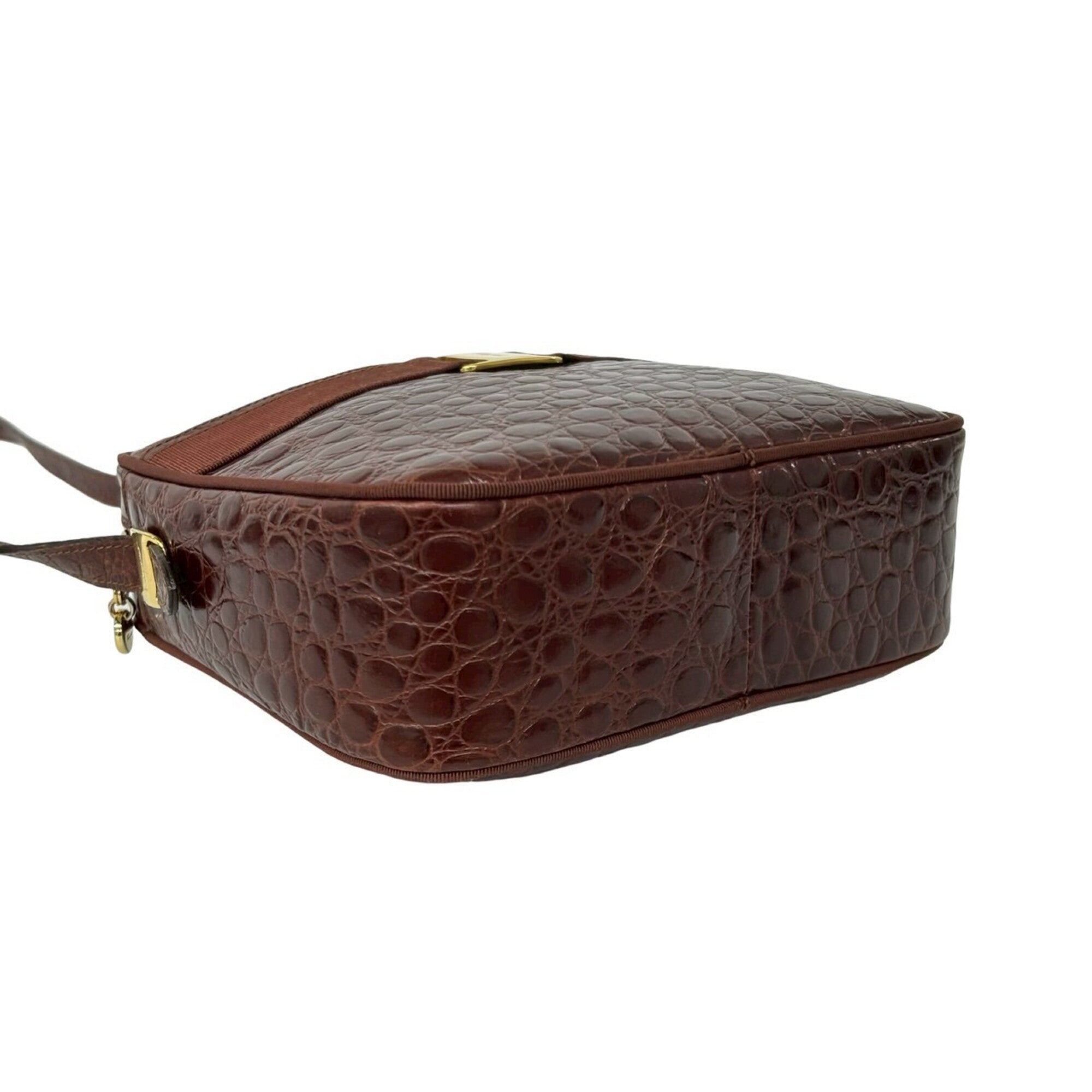 Salvatore Ferragamo Brown Leather Shoulder Bag (Pre-Owned)