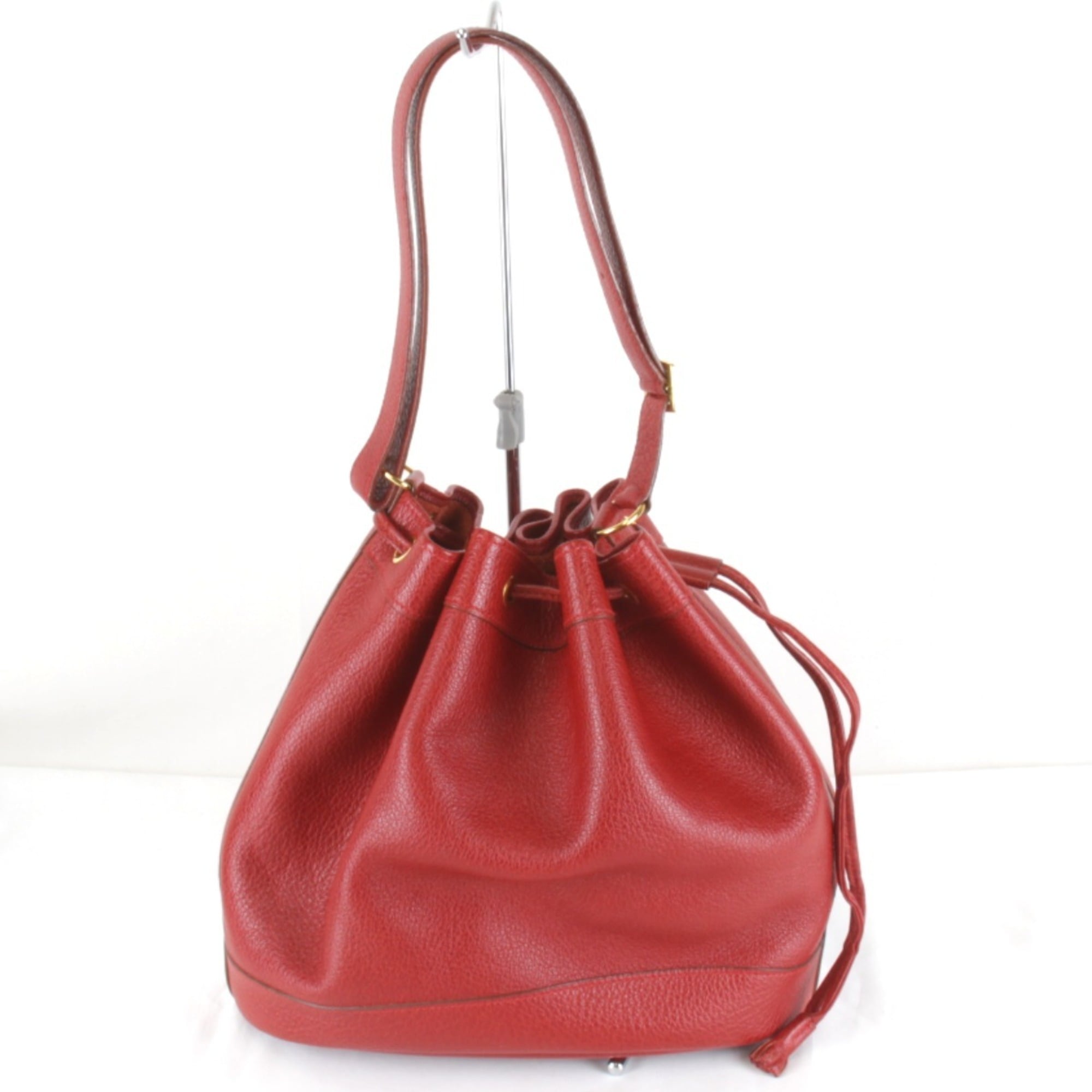 Hermes Red Color Leather Shoulder Bag (Pre-Owned)