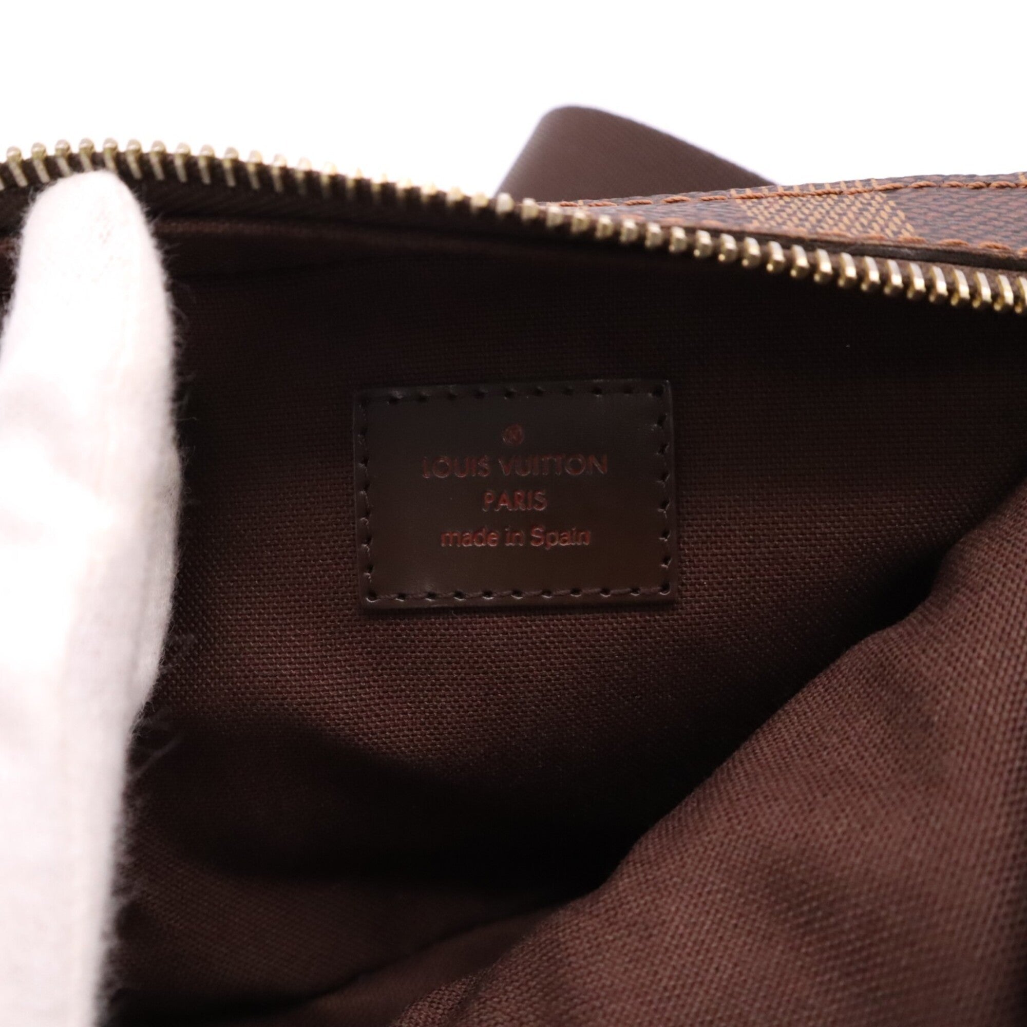 Louis Vuitton Damier Beige Brown Coated Canvas Leather Shoulder Bag (Pre-Owned)