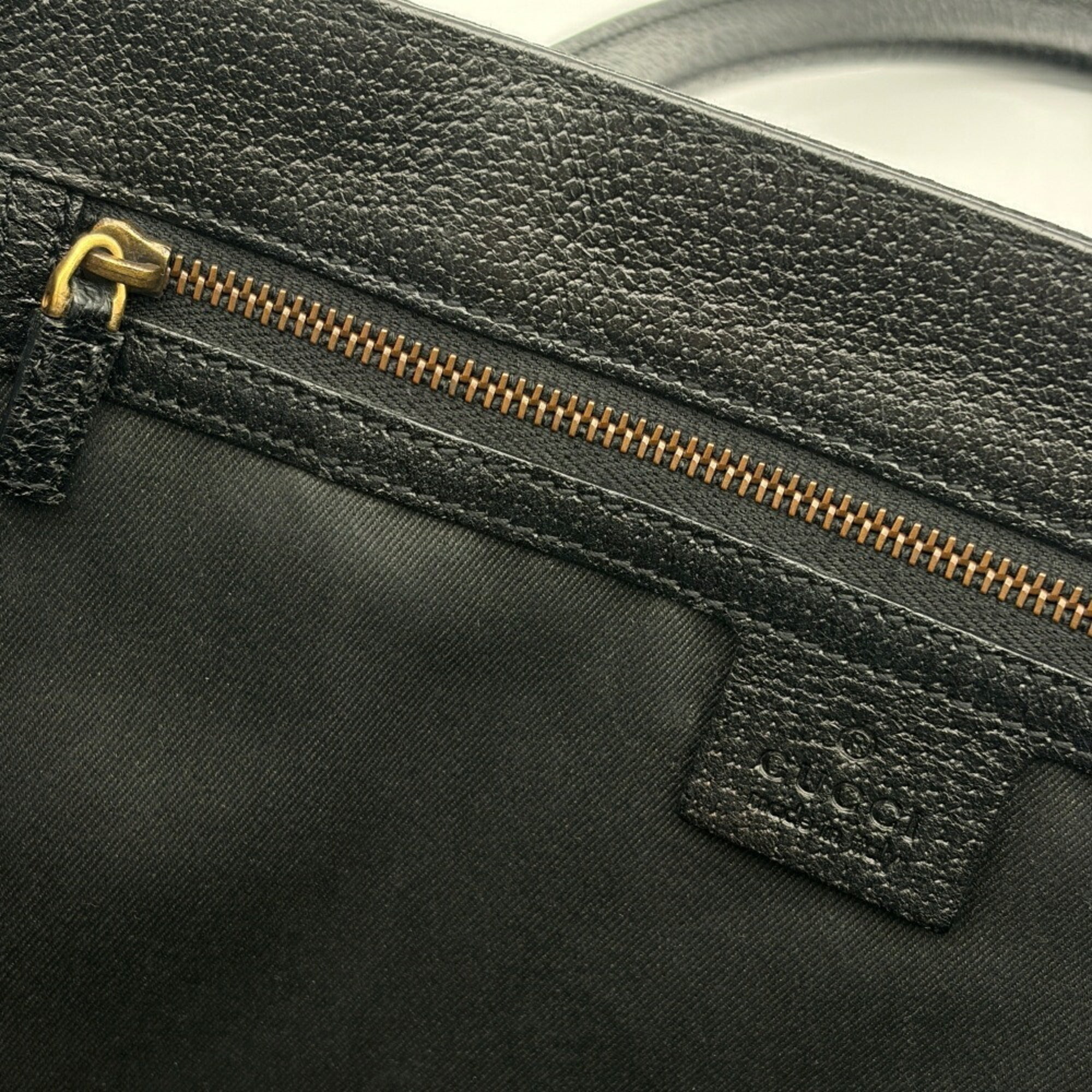 Gucci Black Gg Canvas Leather Tote Bag (Pre-Owned)