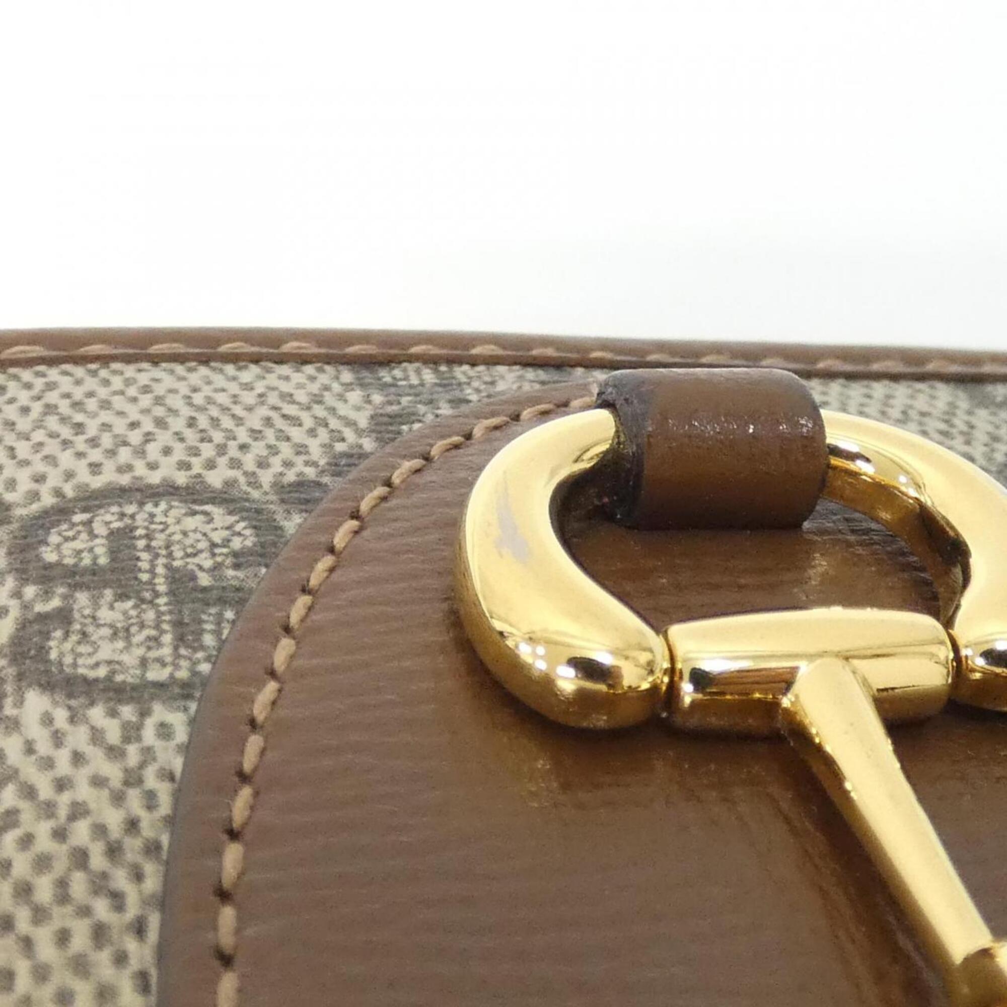 Gucci Beige Brown Gg Supreme Leather Wallet (Bi-Fold) (Pre-Owned)