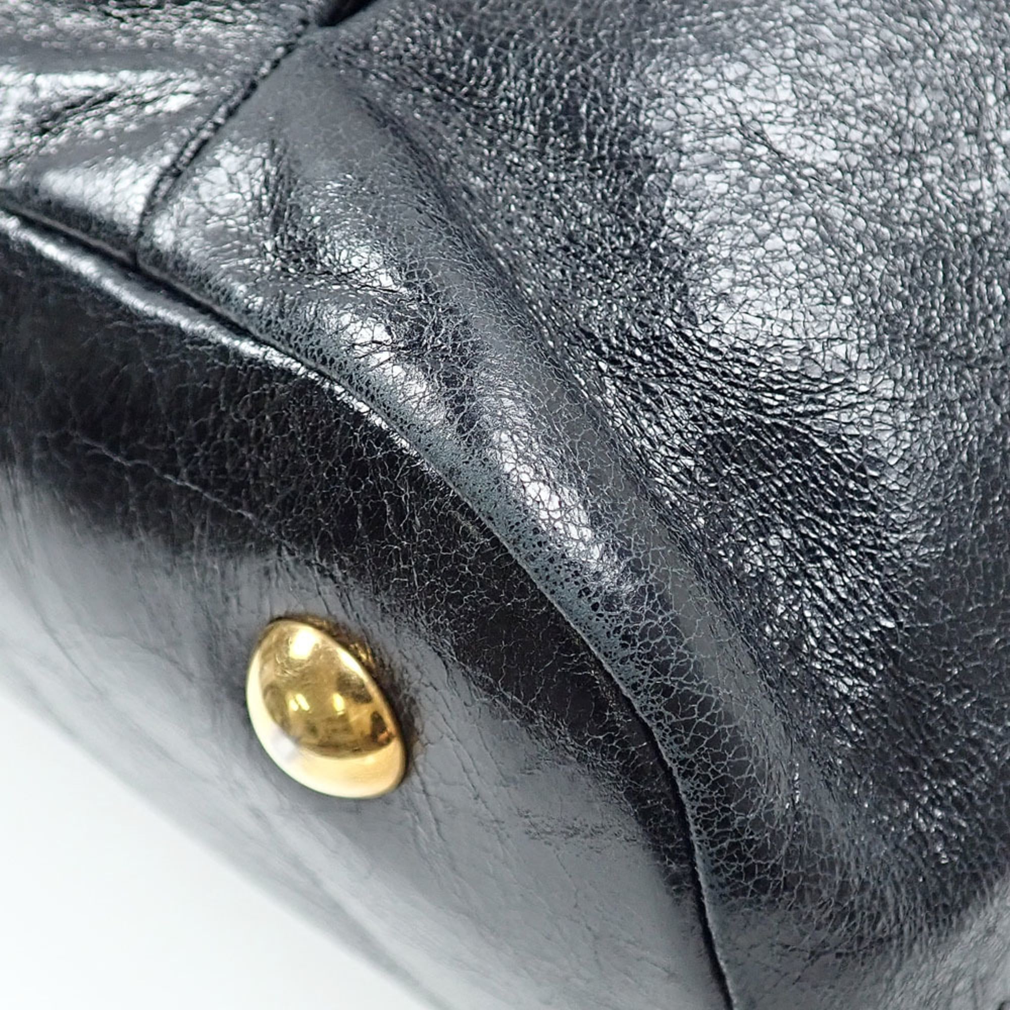 Miu Miu Black Leather Tote Bag (Pre-Owned)