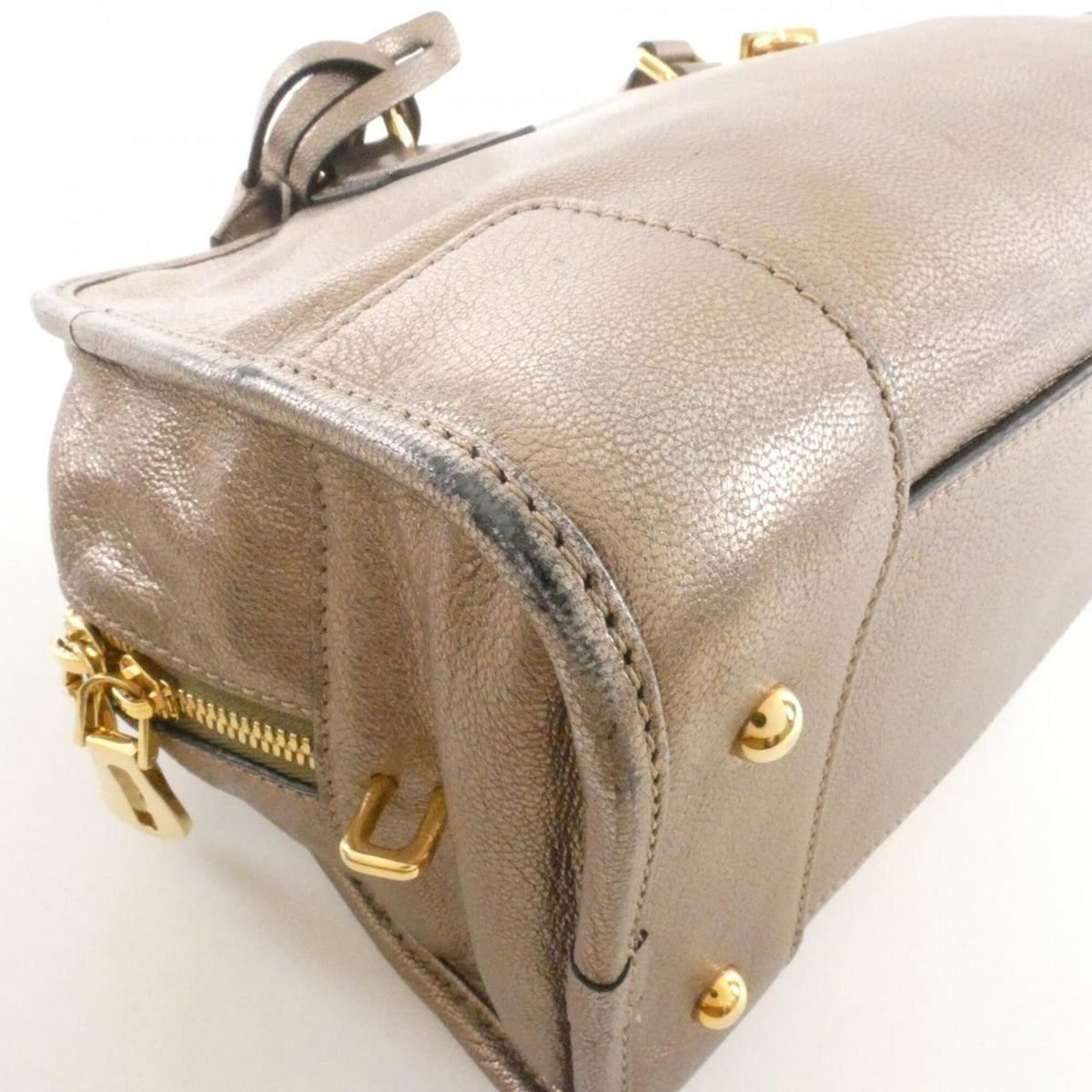 Loewe Bronze Leather Handbag (Pre-Owned)