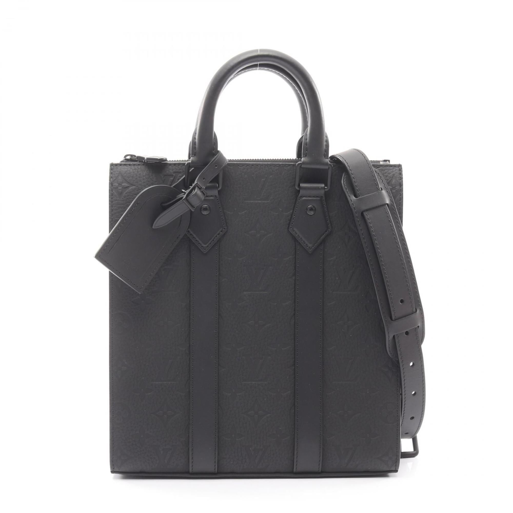 Louis Vuitton Black Noir Leather Handbag Tote Bag (Pre-Owned)