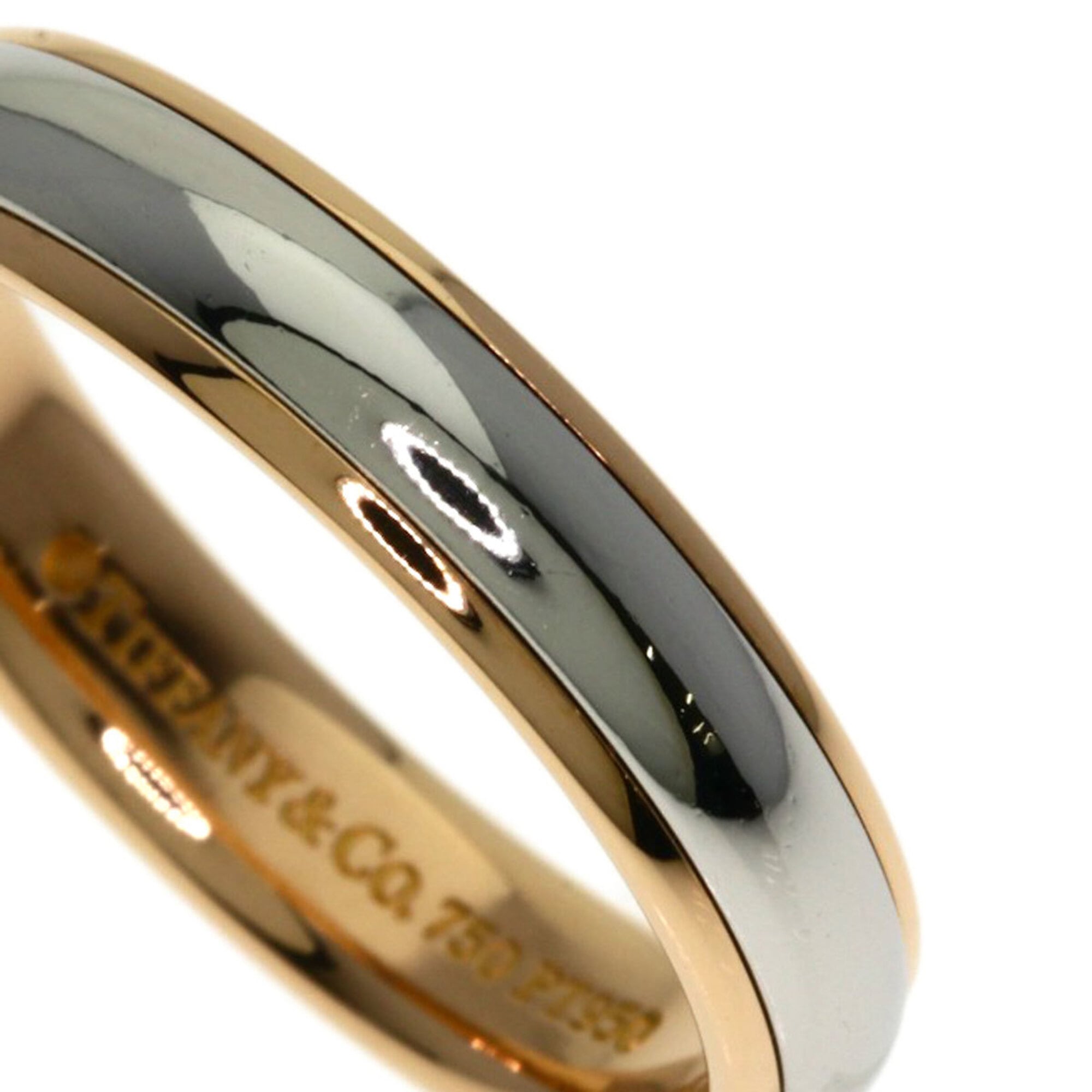 Tiffany Pink Gold (18K) Platinum 950 Band Ring (Pre-Owned)