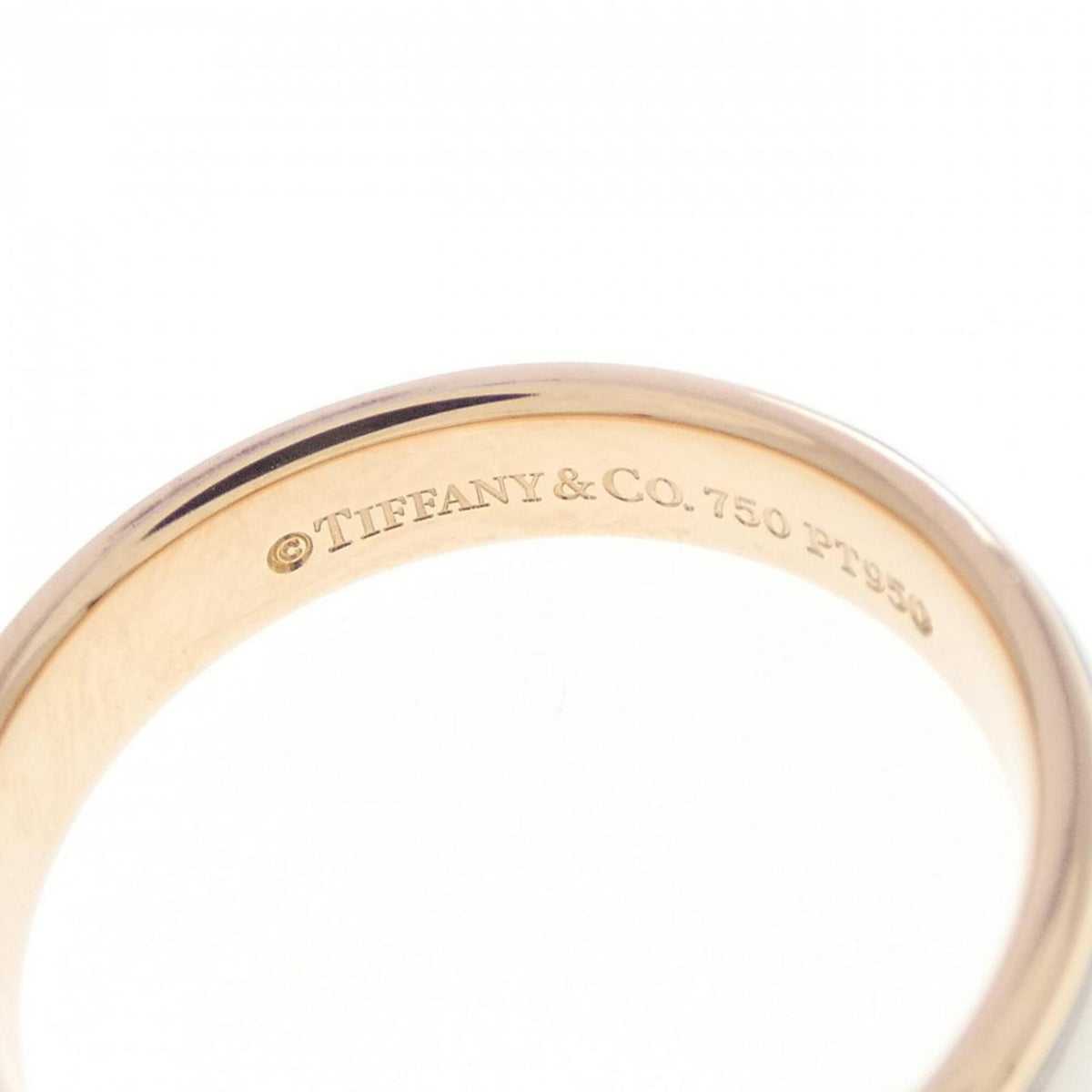 Tiffany Pink Gold (18K) Platinum 950 Band Ring (Pre-Owned)