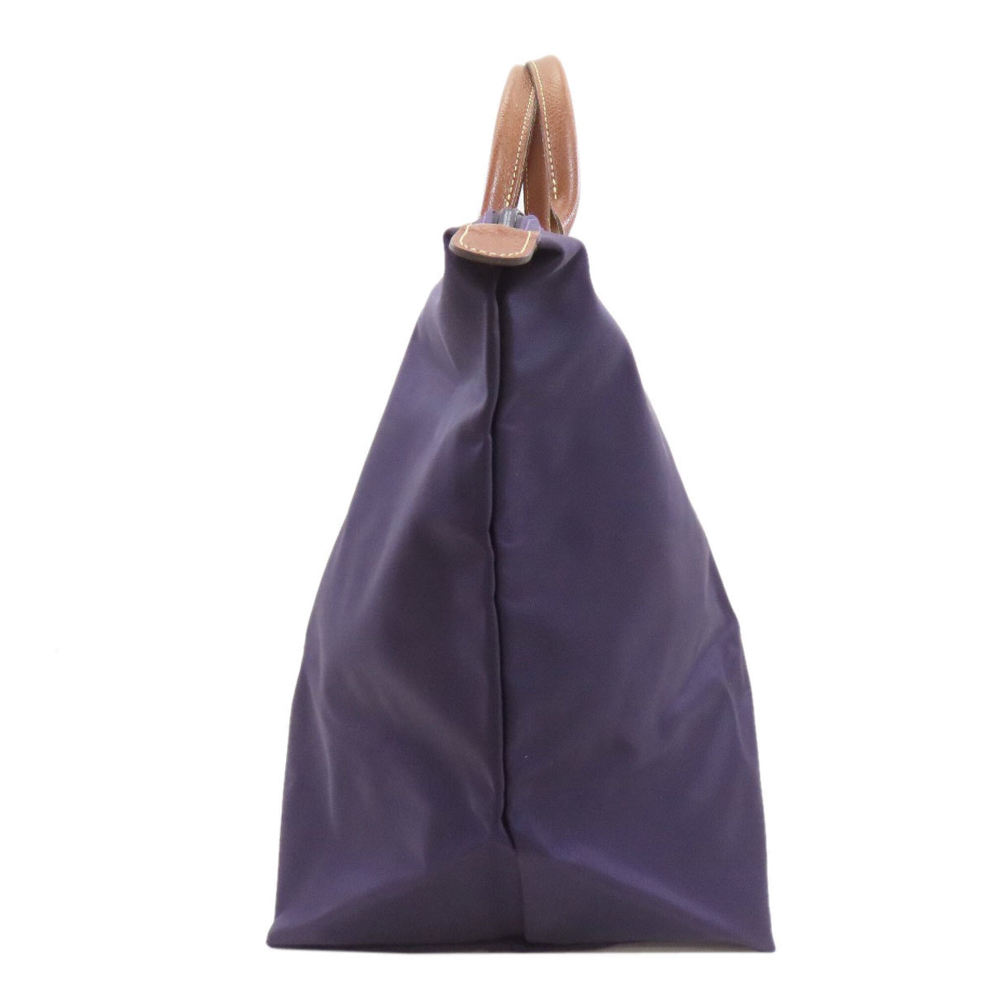 Longchamp Purple Nylon Handbag (Pre-Owned)