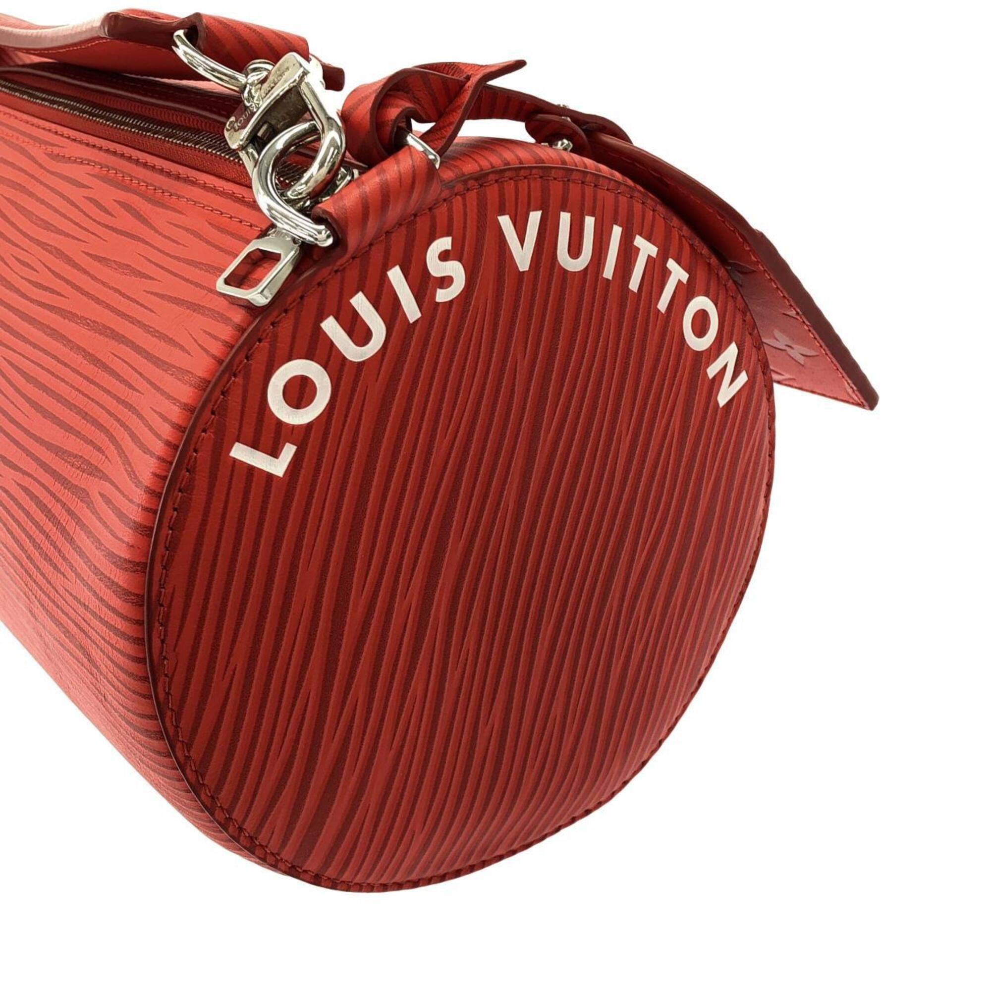 Louis Vuitton Red Color Leather Shoulder Bag (Pre-Owned)