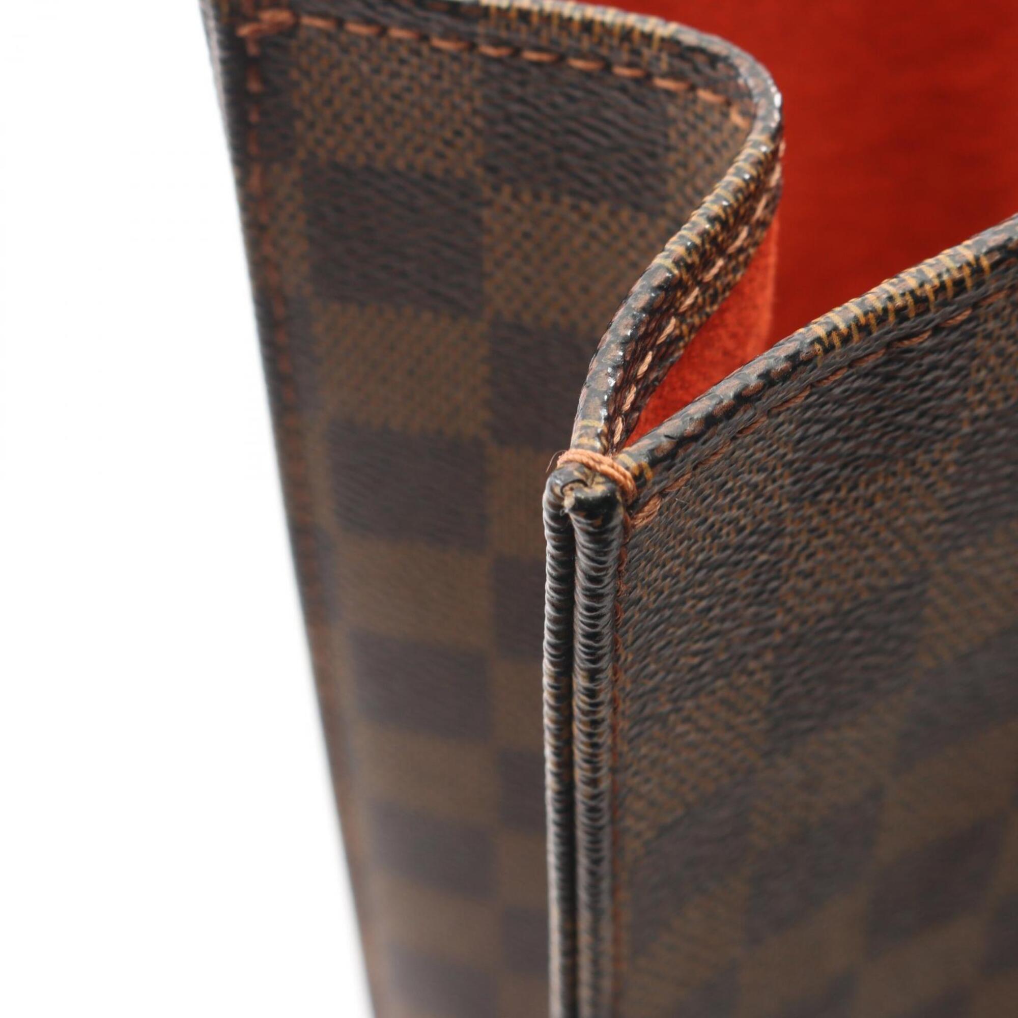 Louis Vuitton Brown Coated Canvas Leather Handbag Tote Bag (Pre-Owned)