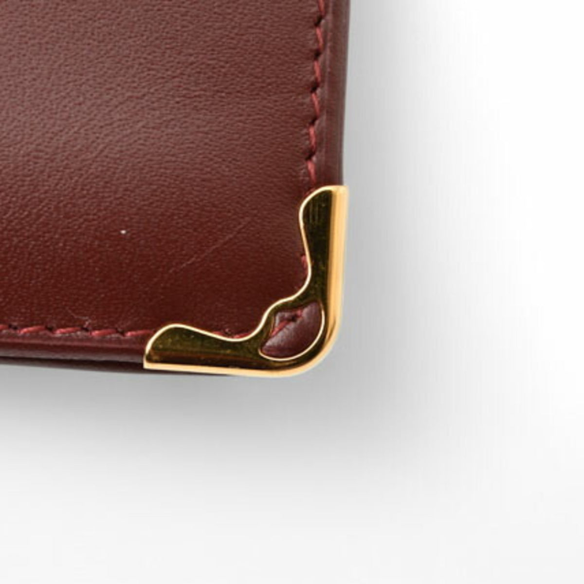 Cartier Bordeaux Leather Wallet (Bi-Fold) (Pre-Owned)