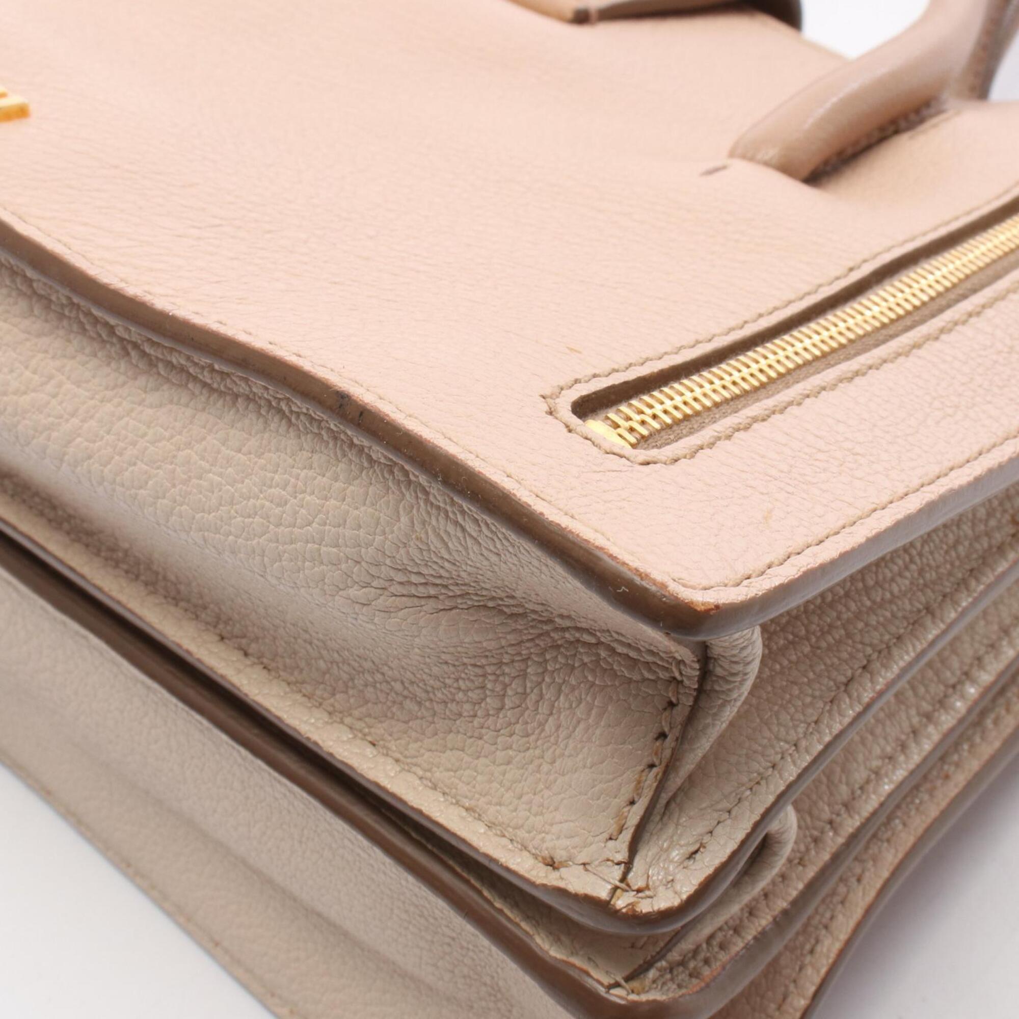 Miu Miu Beige Pink Leather Handbag (Pre-Owned)