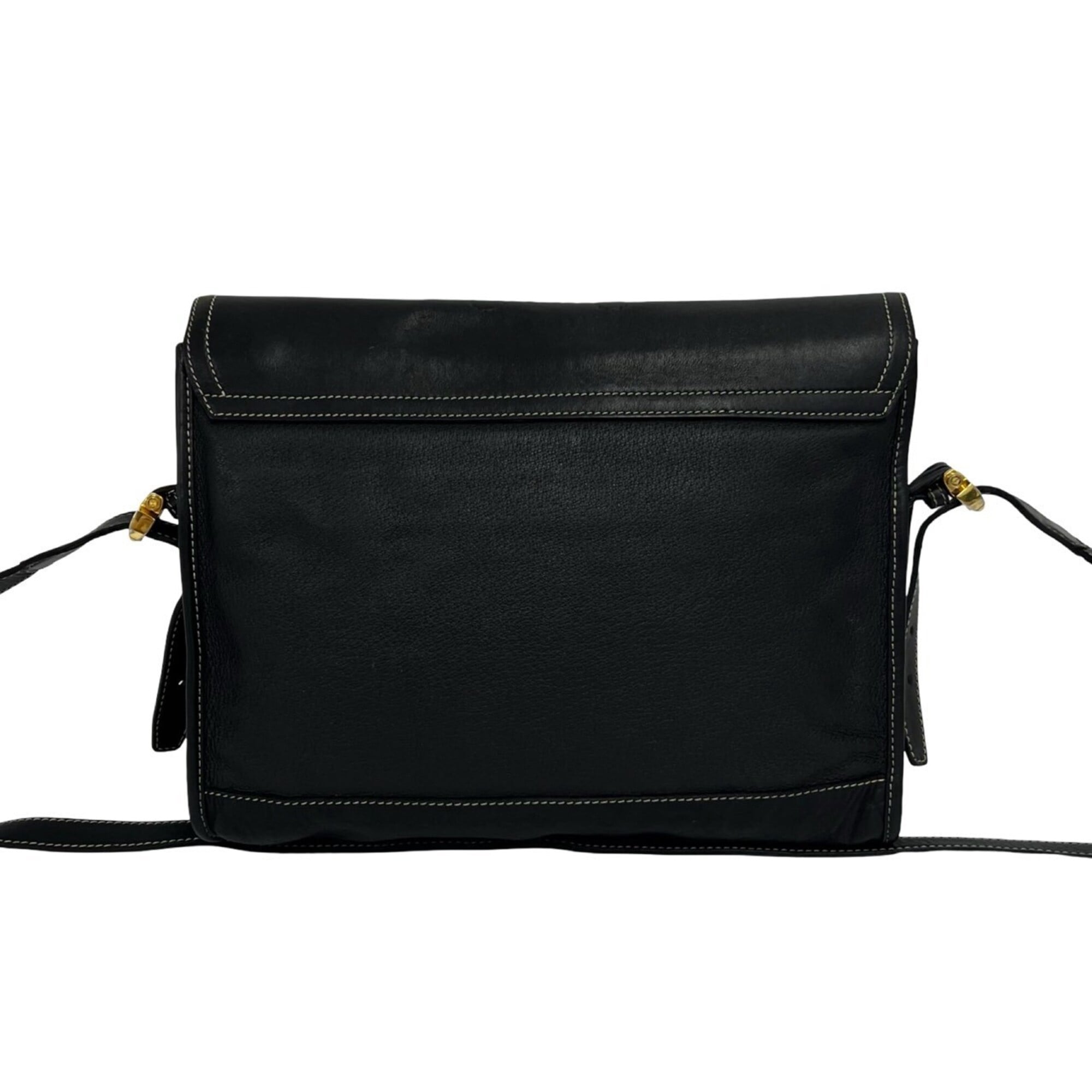 Loewe Black Leather Pochette Shoulder Bag (Pre-Owned)