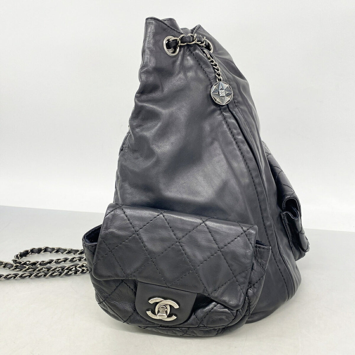 Chanel Black Leather Backpack (Pre-Owned)