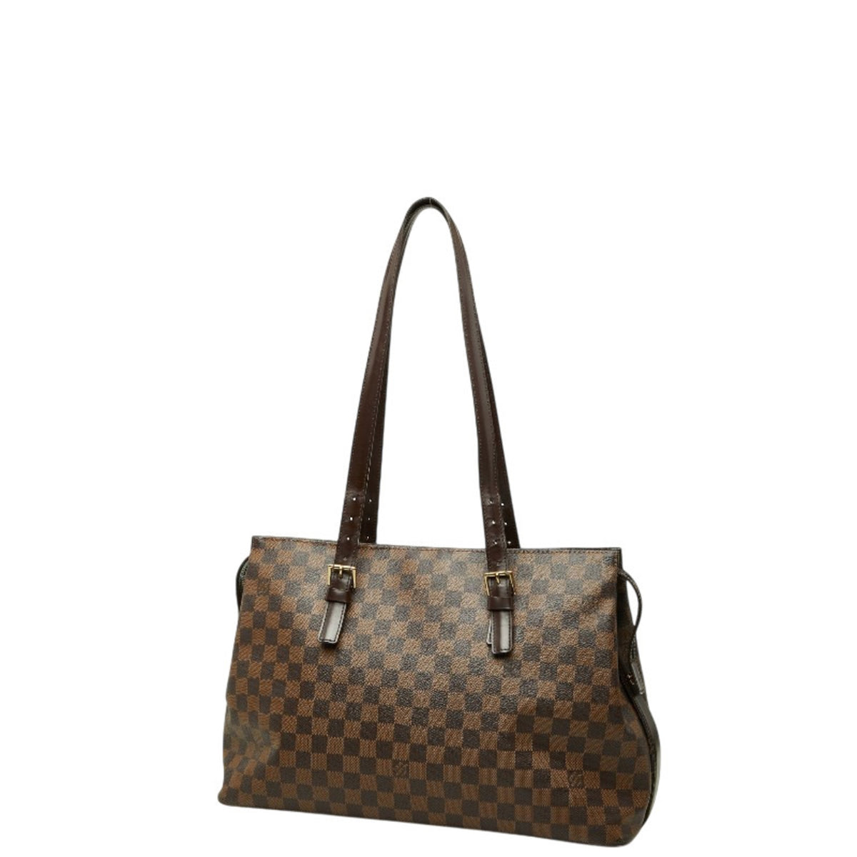 Louis Vuitton Brown Pvc Leather Shoulder Bag Tote Bag (Pre-Owned)