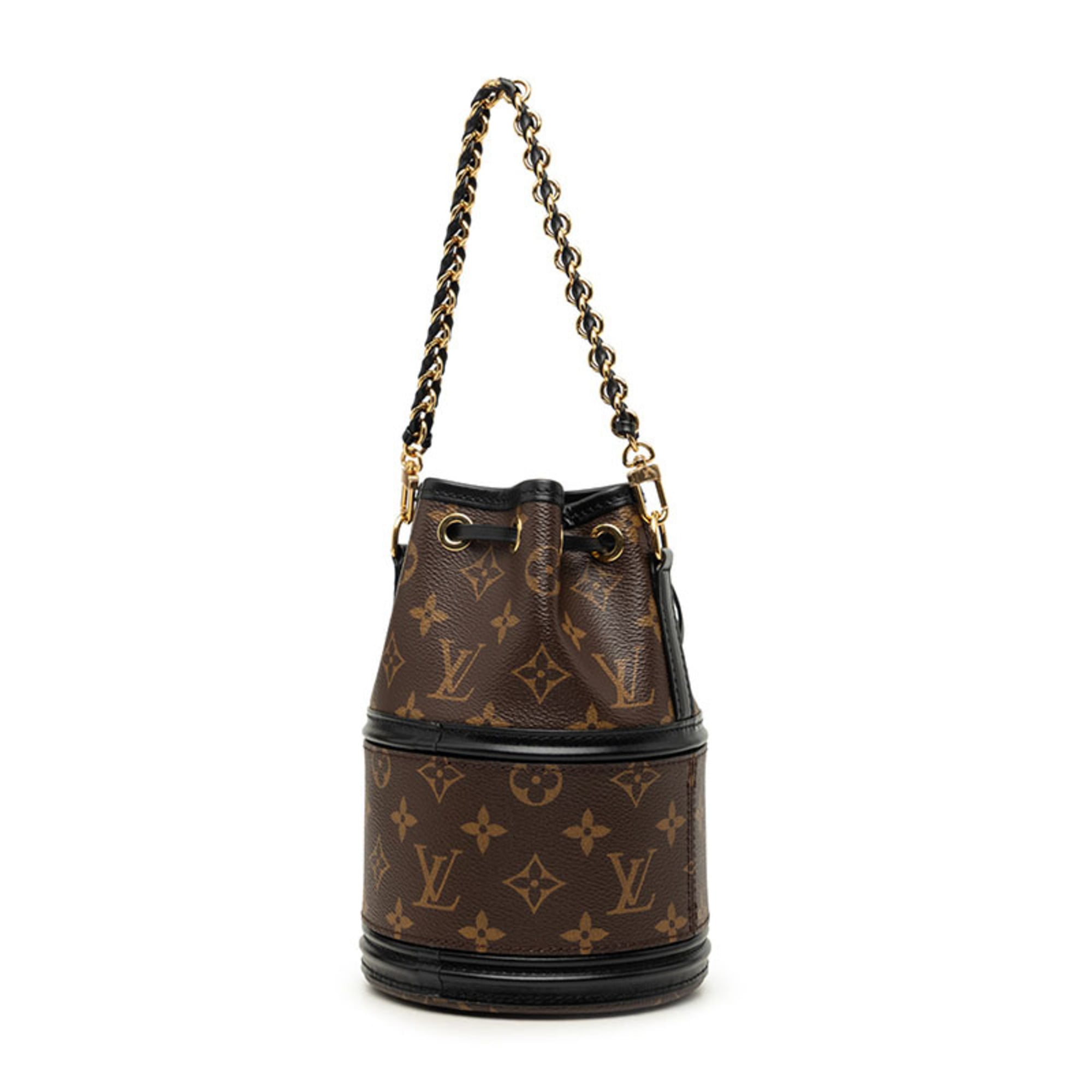 Louis Vuitton Monogram Black Brown Pvc Leather Handbag Shoulder Bag (Pre-Owned)