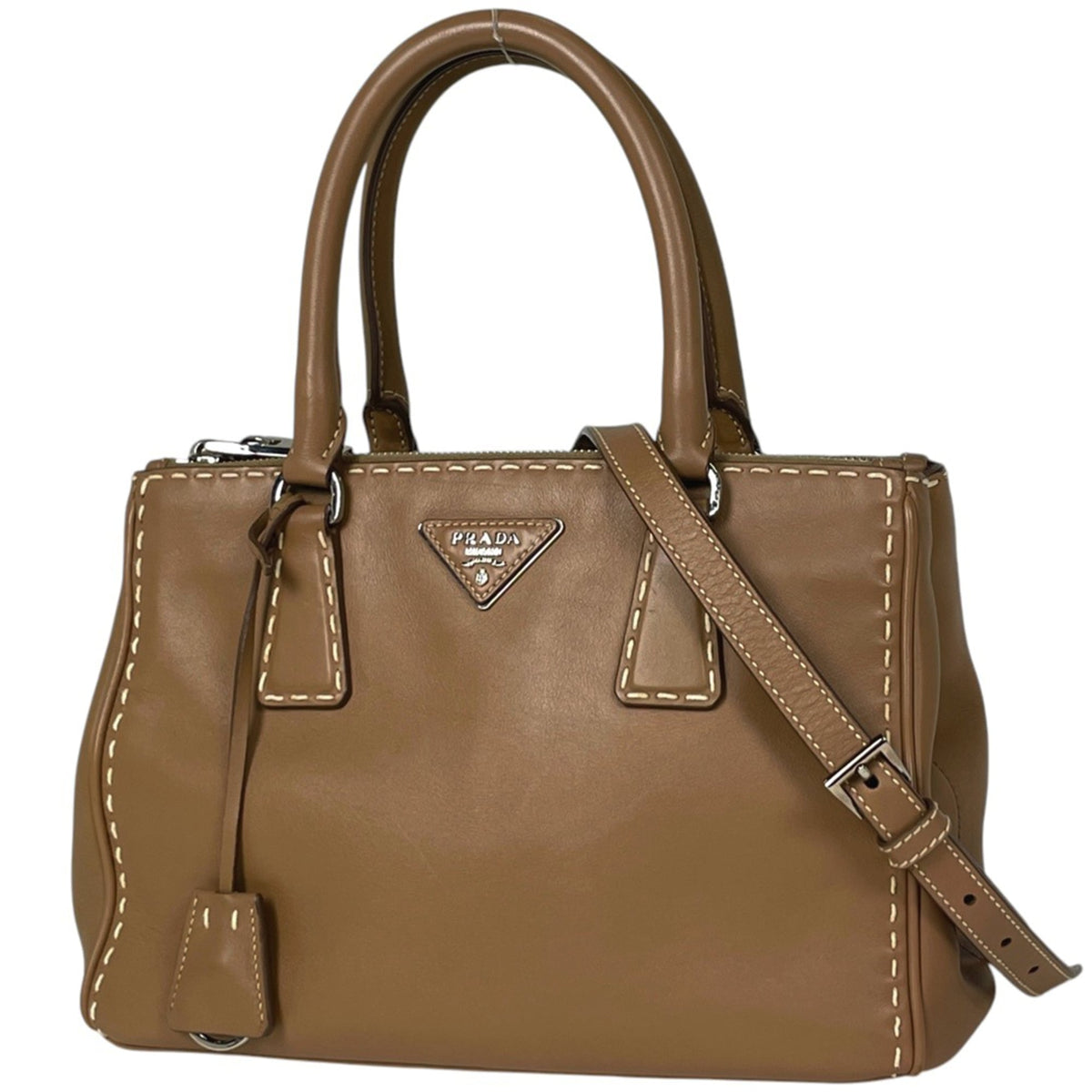 Prada Brown Leather Handbag (Pre-Owned)