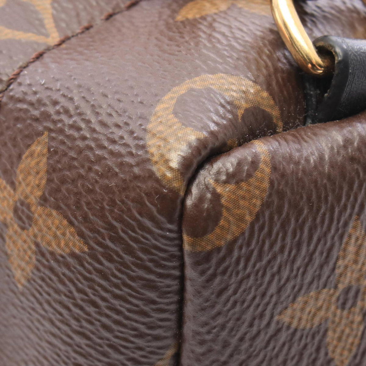 Louis Vuitton Black Brown Monogram Monogram Leather Backpack Handbag (Pre-Owned)
