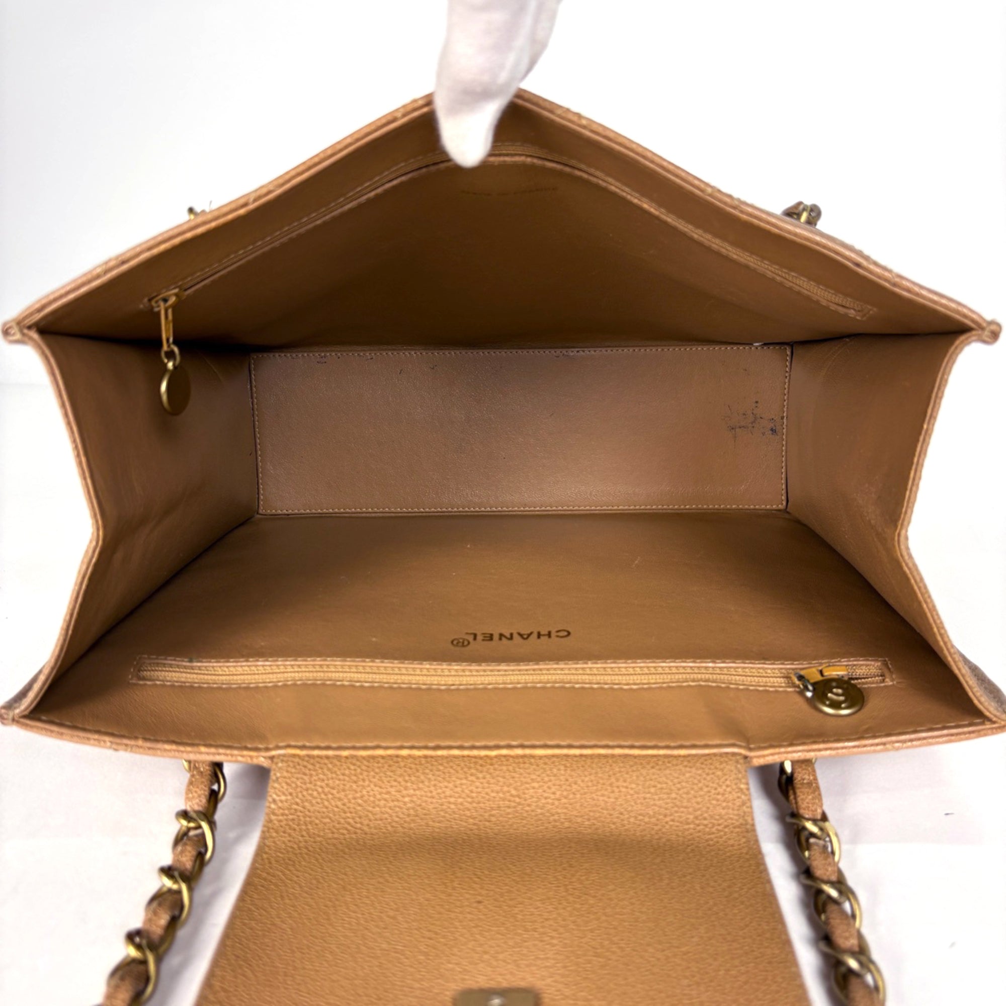 Chanel Camel Grained Calfskin Tote Bag (Pre-Owned)