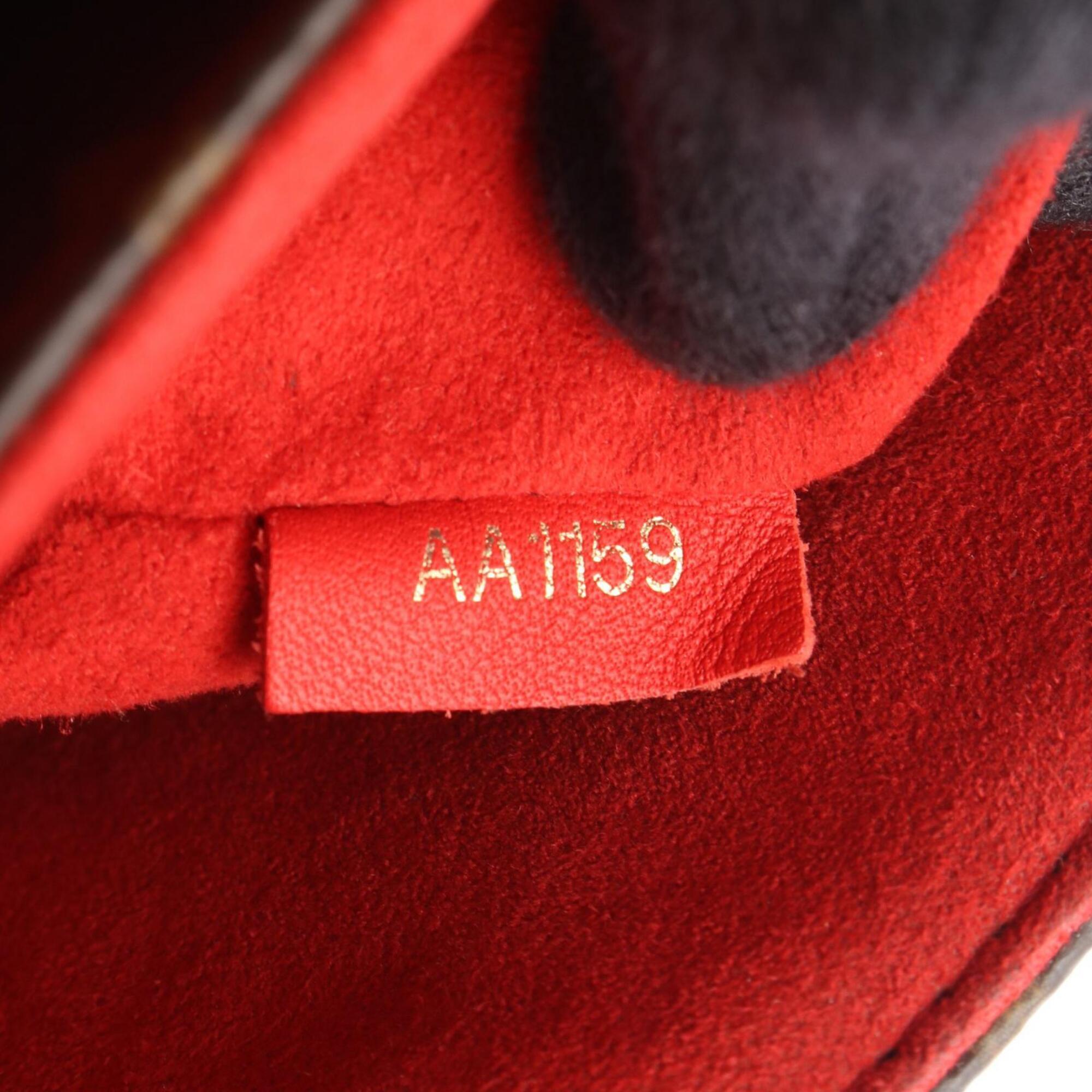 Louis Vuitton Brown Coquelicots Monogram Red Color Monogram Leather Handbag (Pre-Owned)
