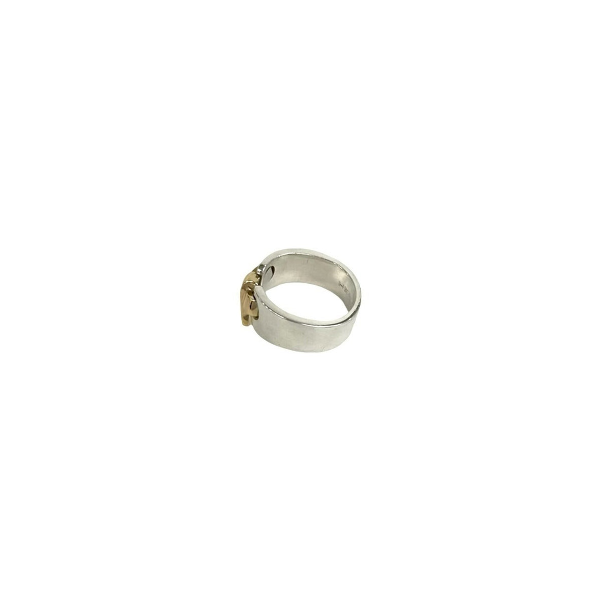 Hermes Gold Silver Yellow Gold (18K) Silver 925 Band Ring (Pre-Owned)