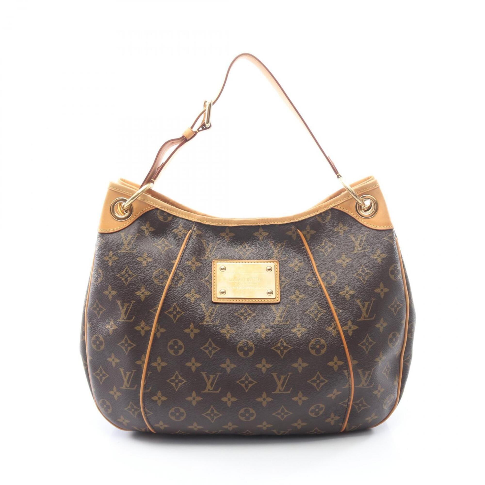 Louis Vuitton Brown Coated Canvas Leather Handbag Shoulder Bag (Pre-Owned)