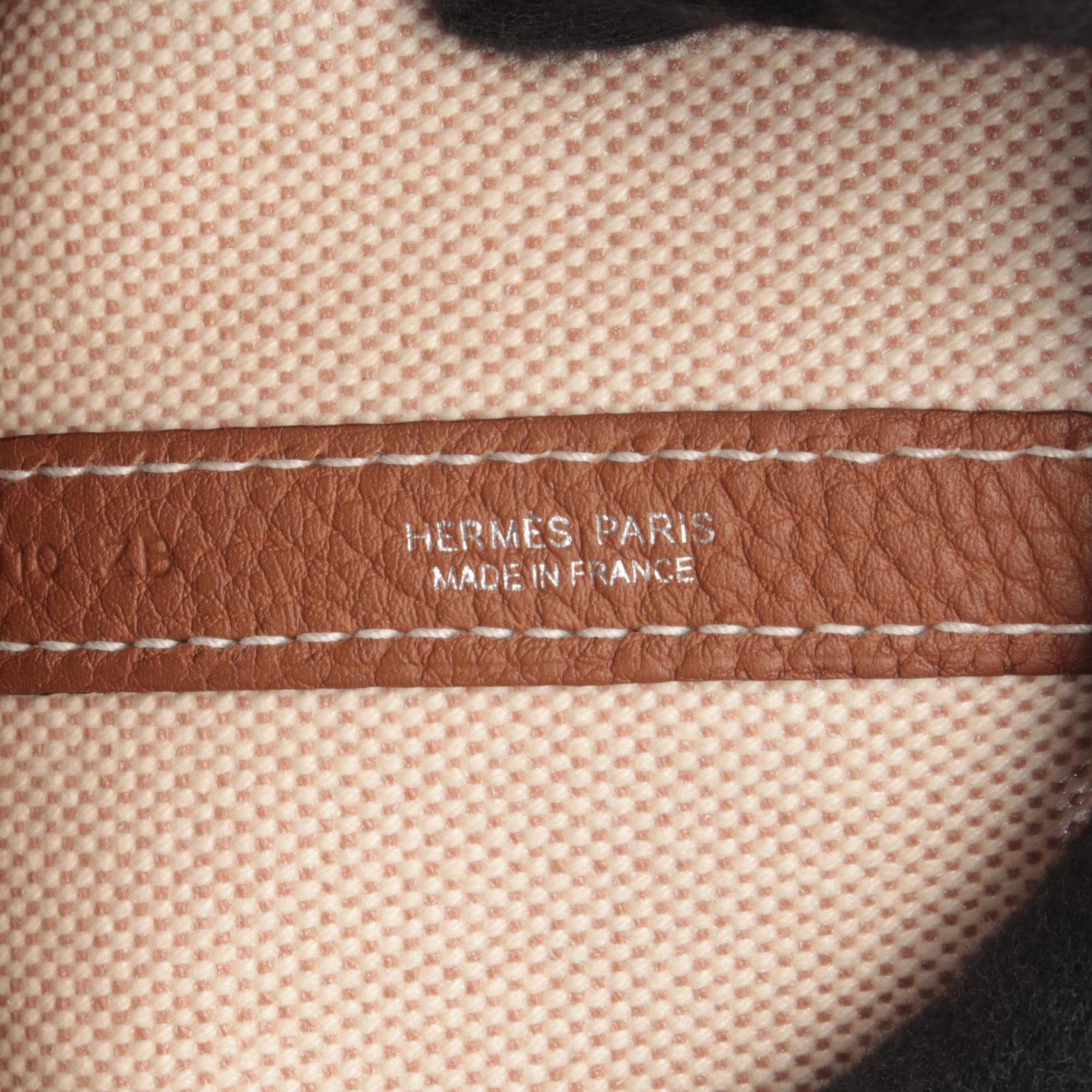 Hermes Brown Ecru Ivory Canvas Toile H Tote Bag (Pre-Owned)