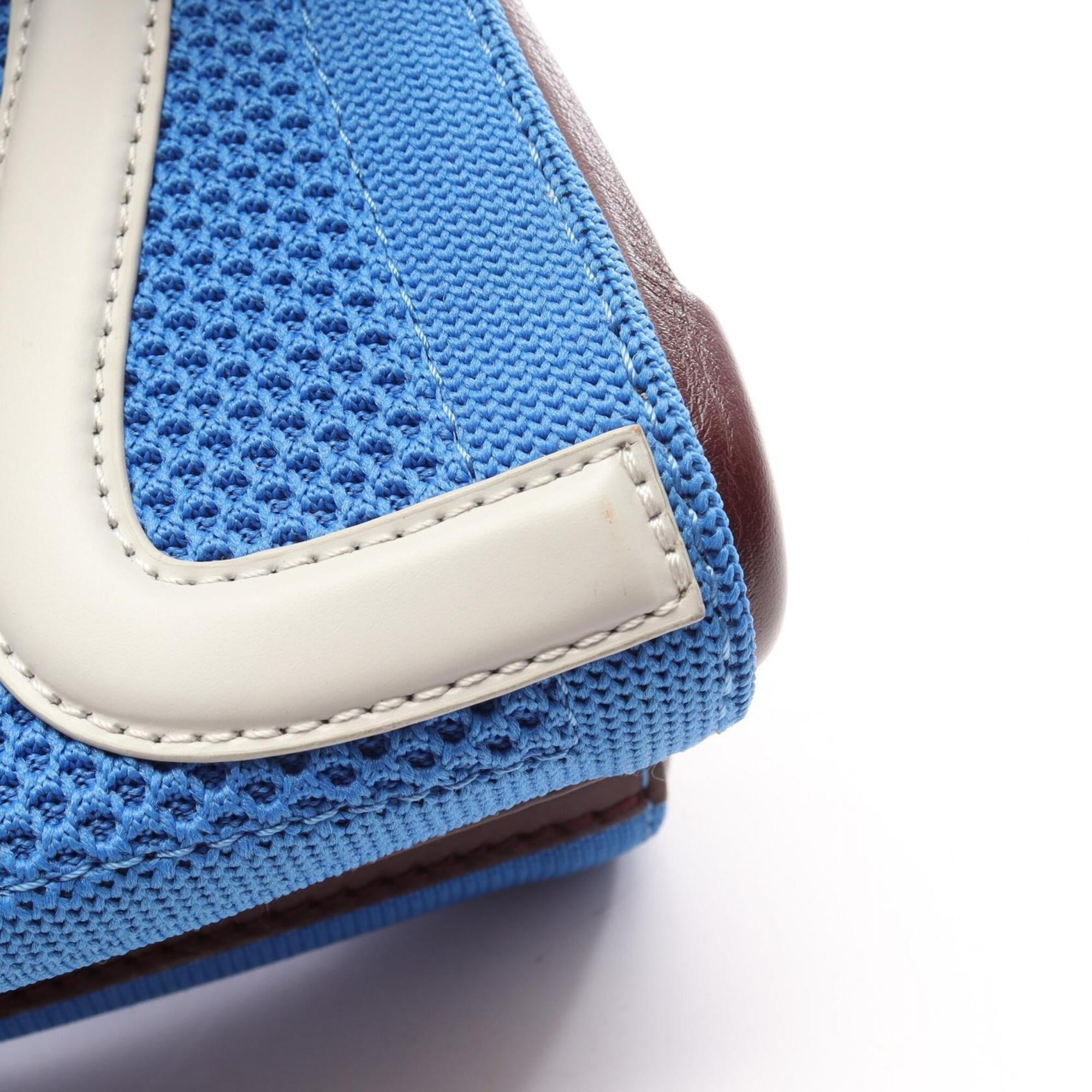 Louis Vuitton Blue Multi-Color Leather Fabric Handbag Shoulder Bag (Pre-Owned)
