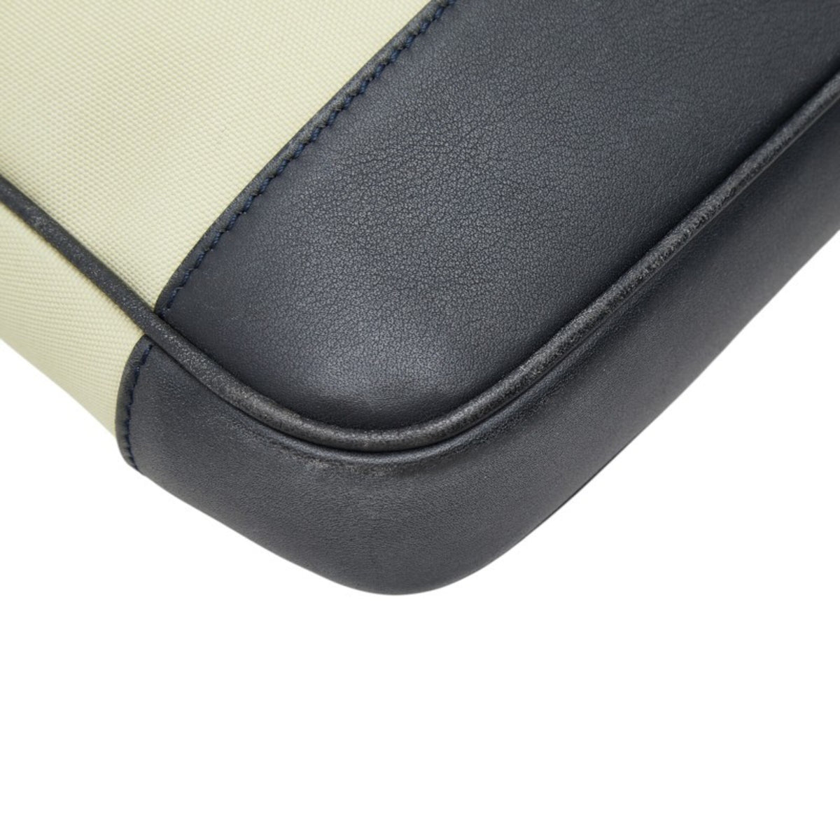 Loewe Beige Black Canvas Leather Shoulder Bag (Pre-Owned)
