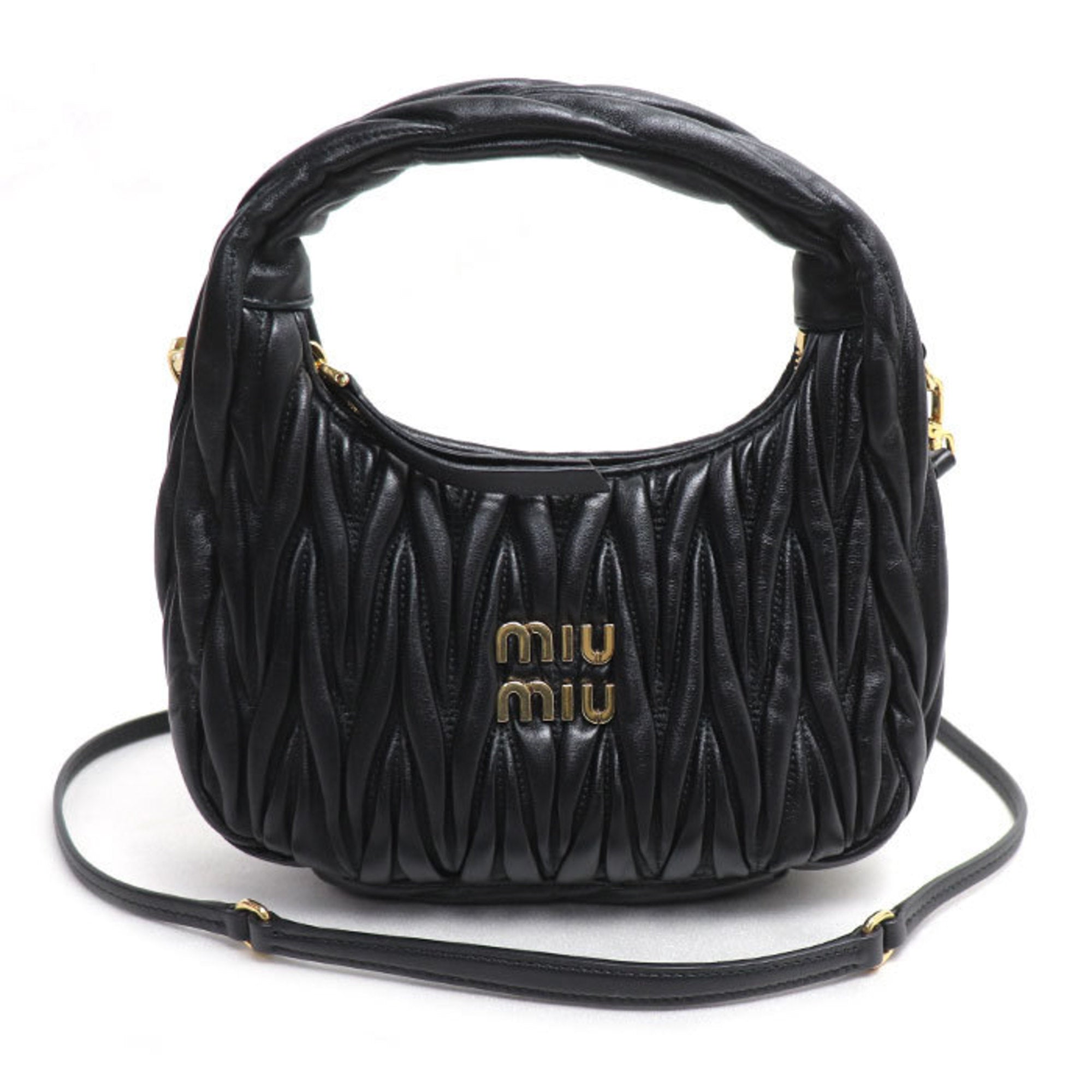 Miu Miu Black Leather Shoulder Bag (Pre-Owned)