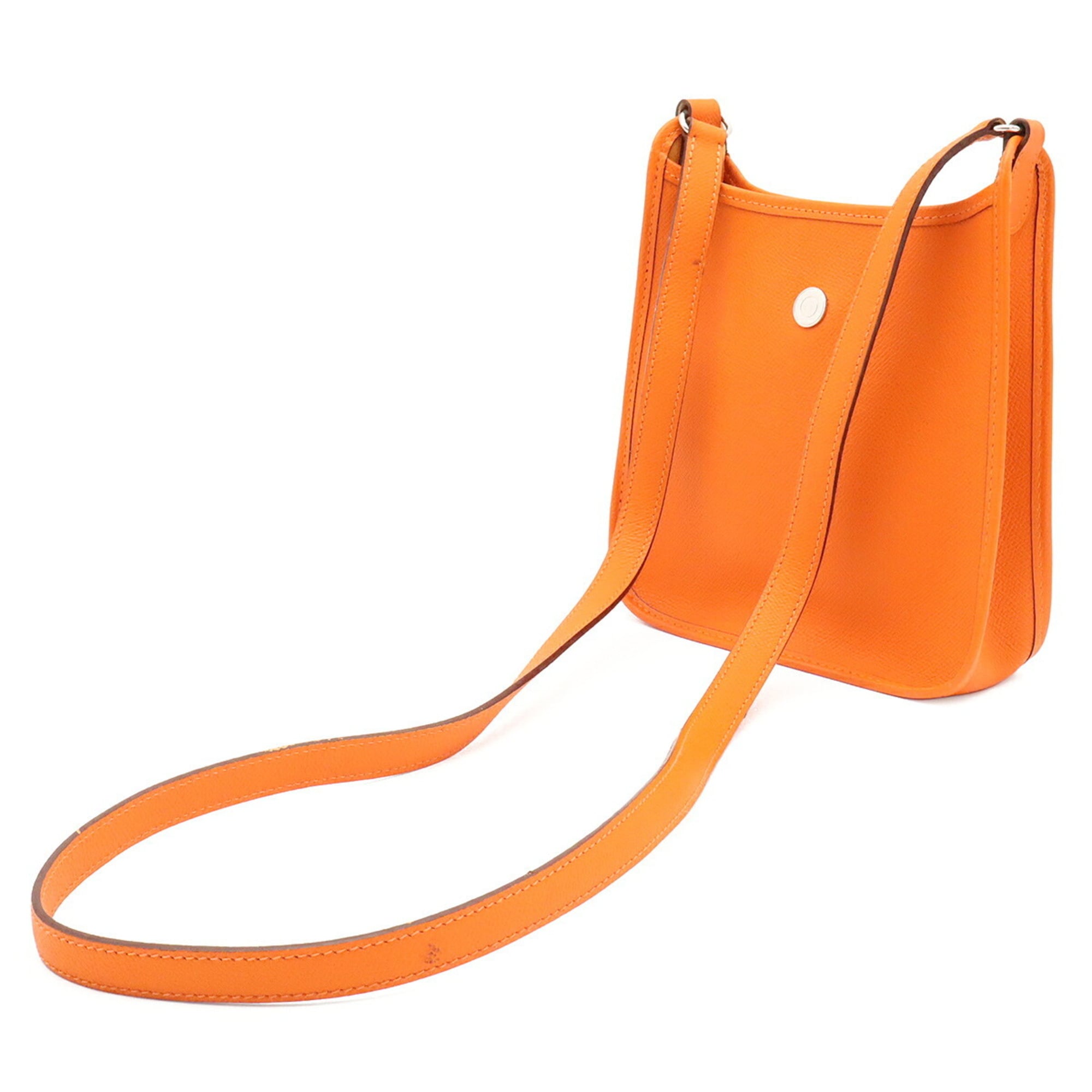 Hermes Orange Epsom Leather Pochette Shoulder Bag (Pre-Owned)