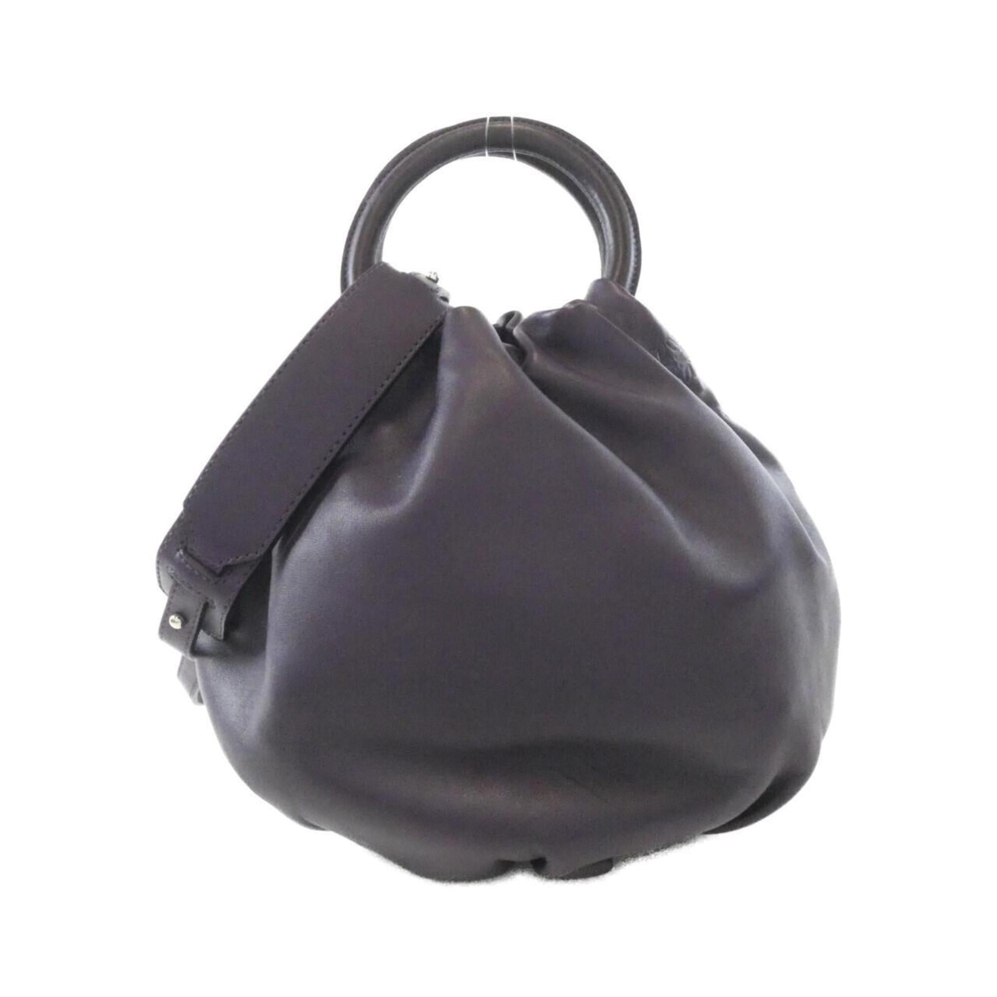 Loewe Purple Leather Handbag (Pre-Owned)
