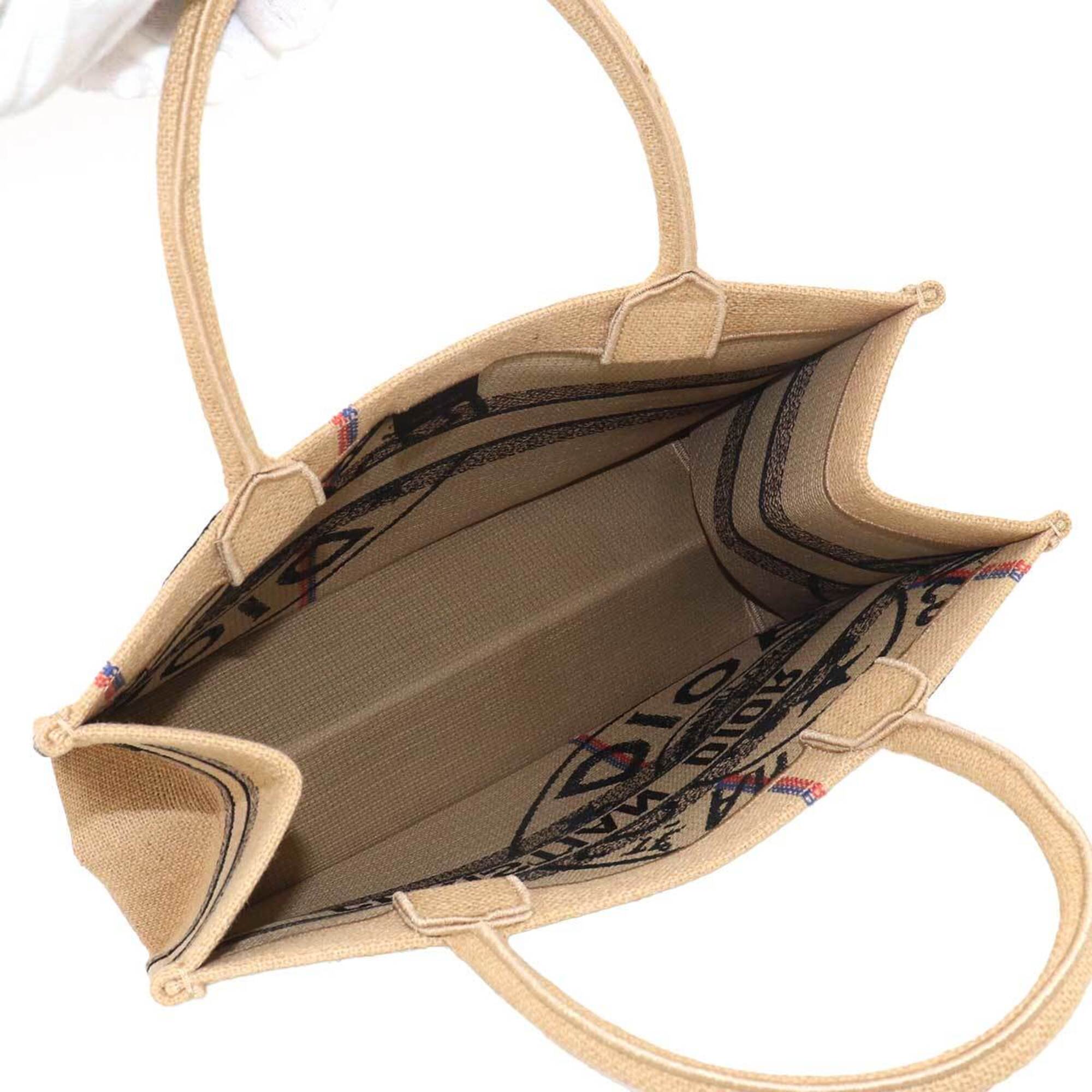 Christian Dior Beige Canvas Handbag Tote Bag (Pre-Owned)