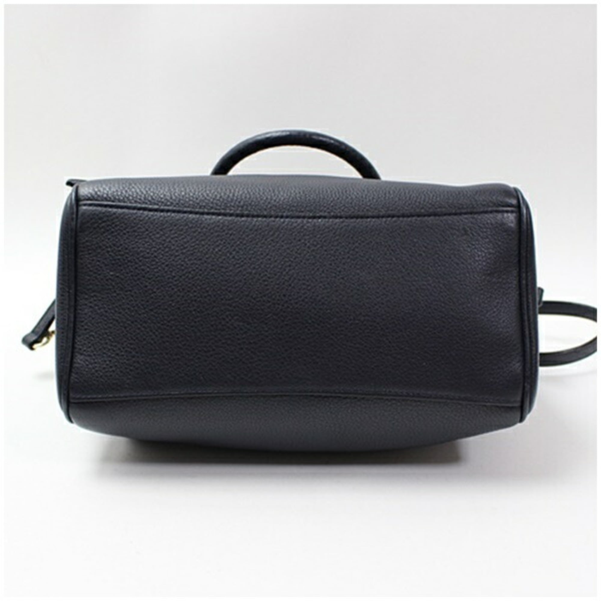 Coach Navy Pvc Leather Boston Bag Handbag Shoulder Bag (Pre-Owned)