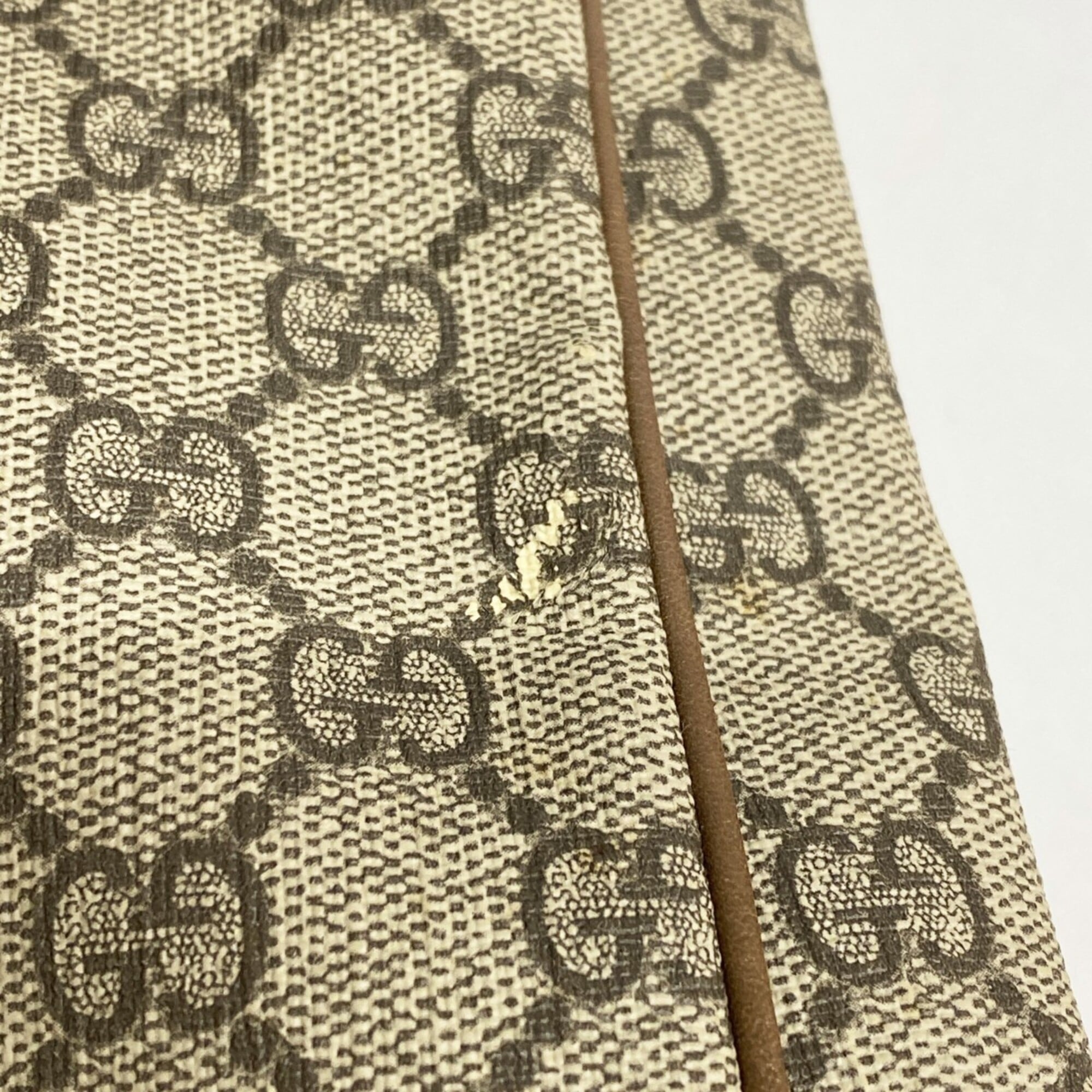 Gucci Beige Brown Pvc Shoulder Bag (Pre-Owned)