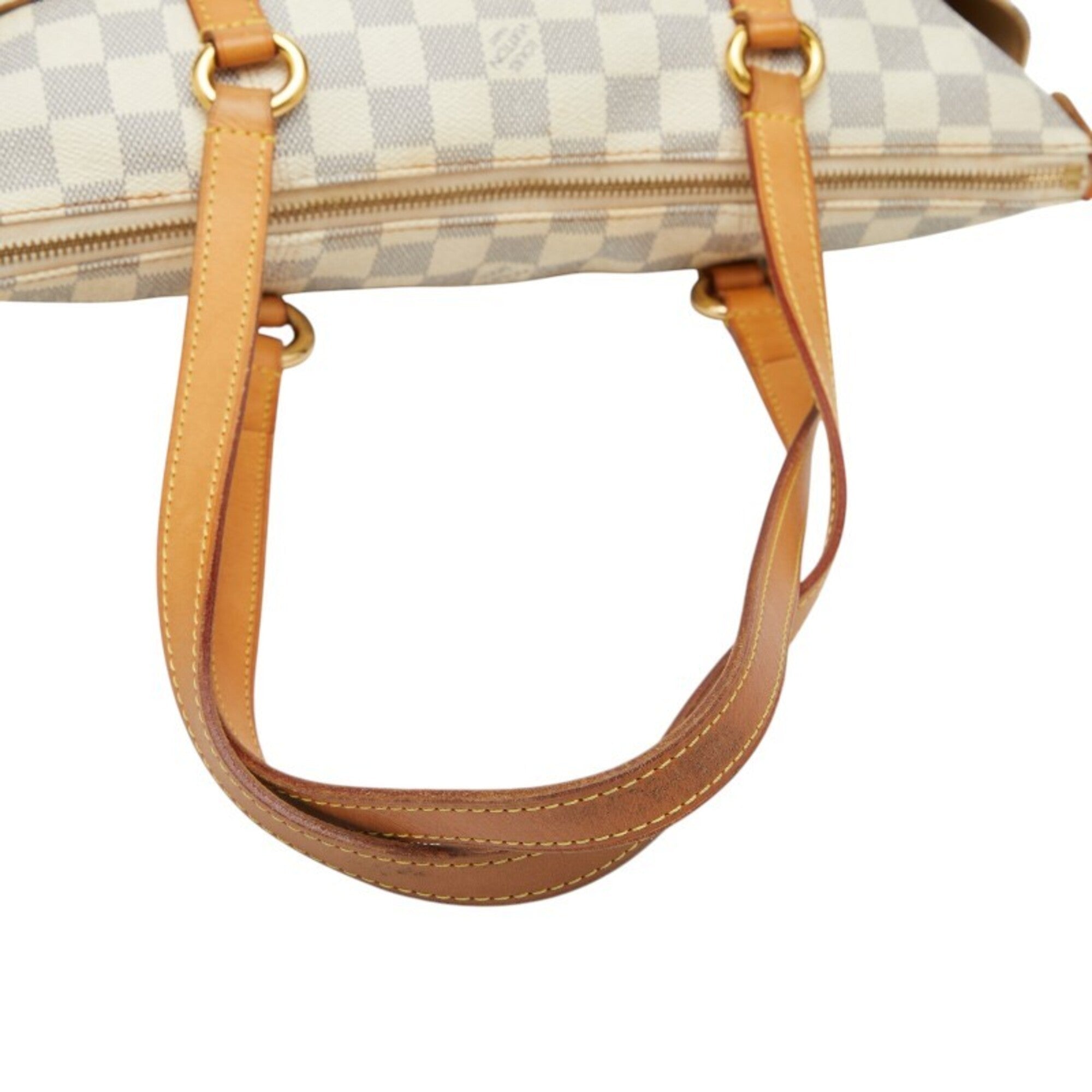 Louis Vuitton Damier Azur White Pvc Leather Tote Bag (Pre-Owned)