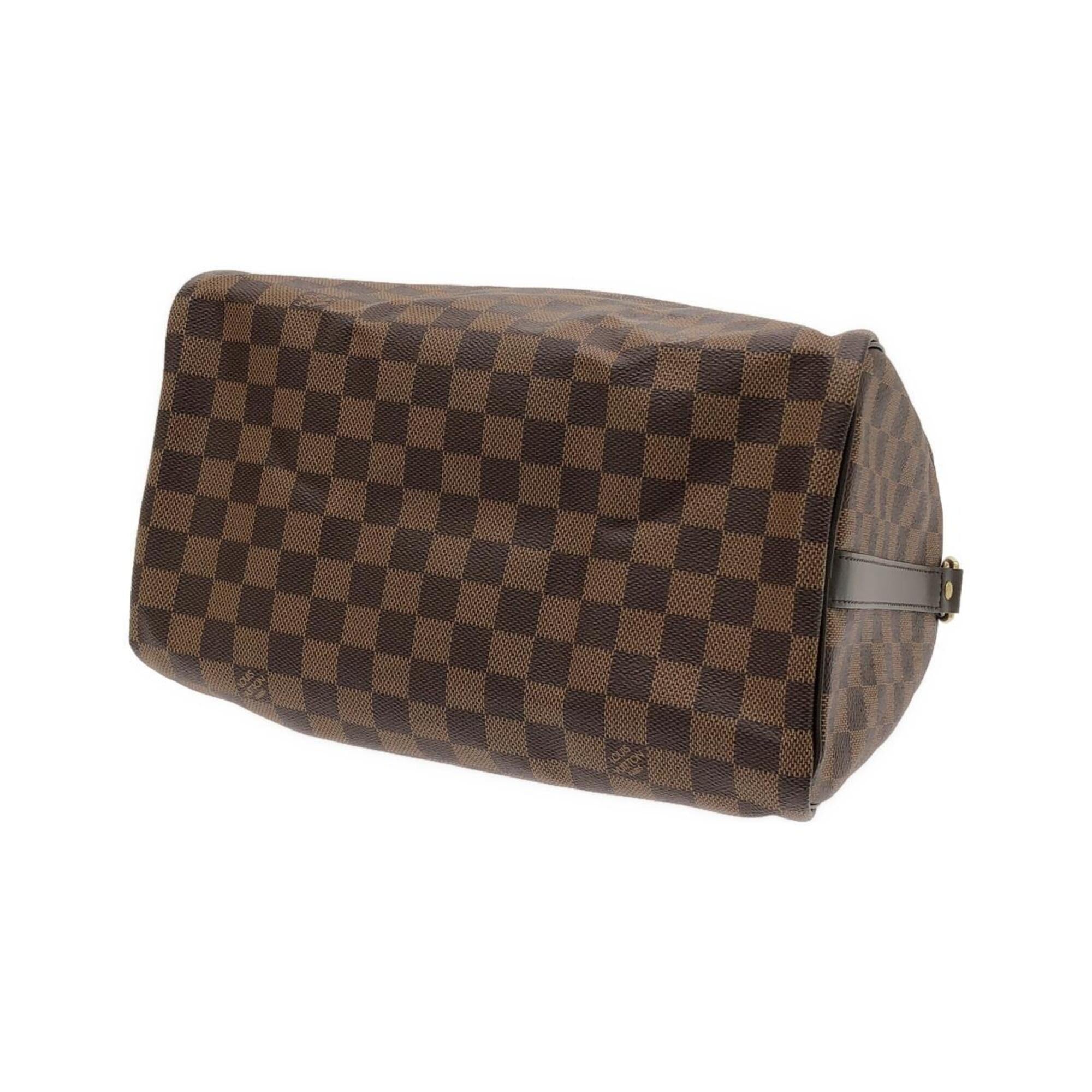 Louis Vuitton Damier Canvas Ebene Coated Canvas Boston Bag (Pre-Owned)