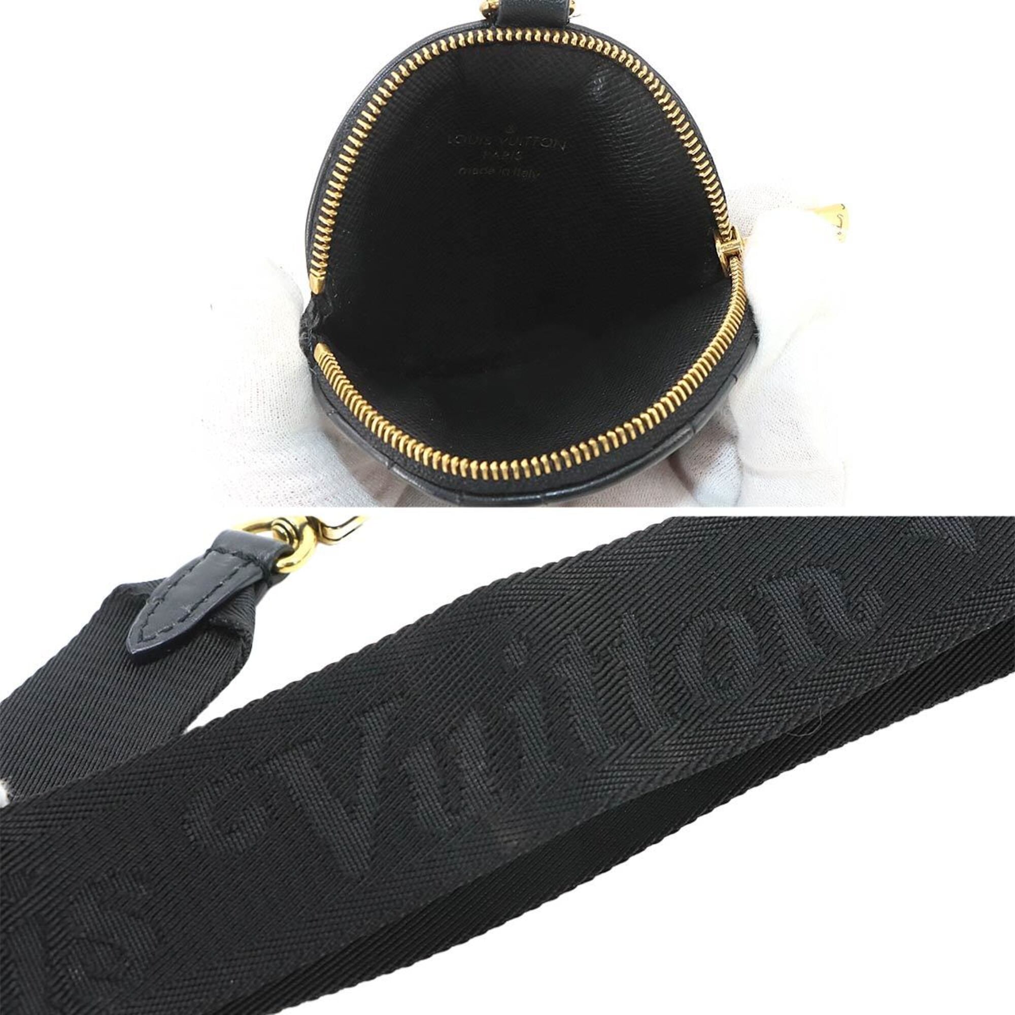 Louis Vuitton Black Leather Pochette Shoulder Bag (Pre-Owned)