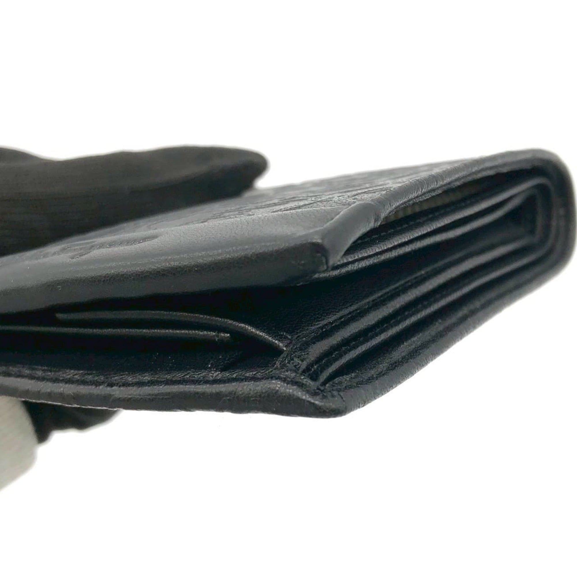 Salvatore Ferragamo Black Leather Wallet (Bi-Fold) (Pre-Owned)