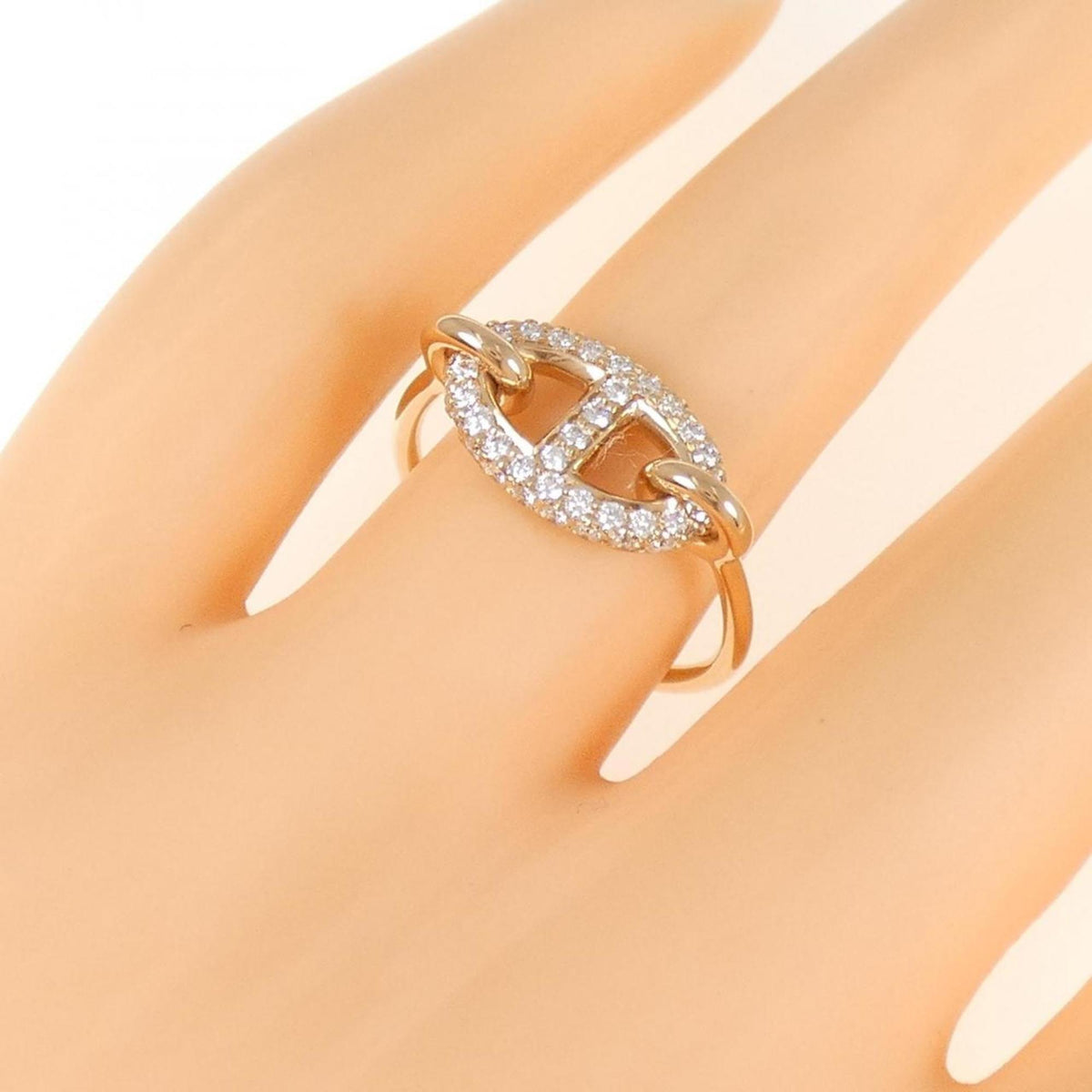 Hermes Pink Gold (18K) Band Ring (Pre-Owned)