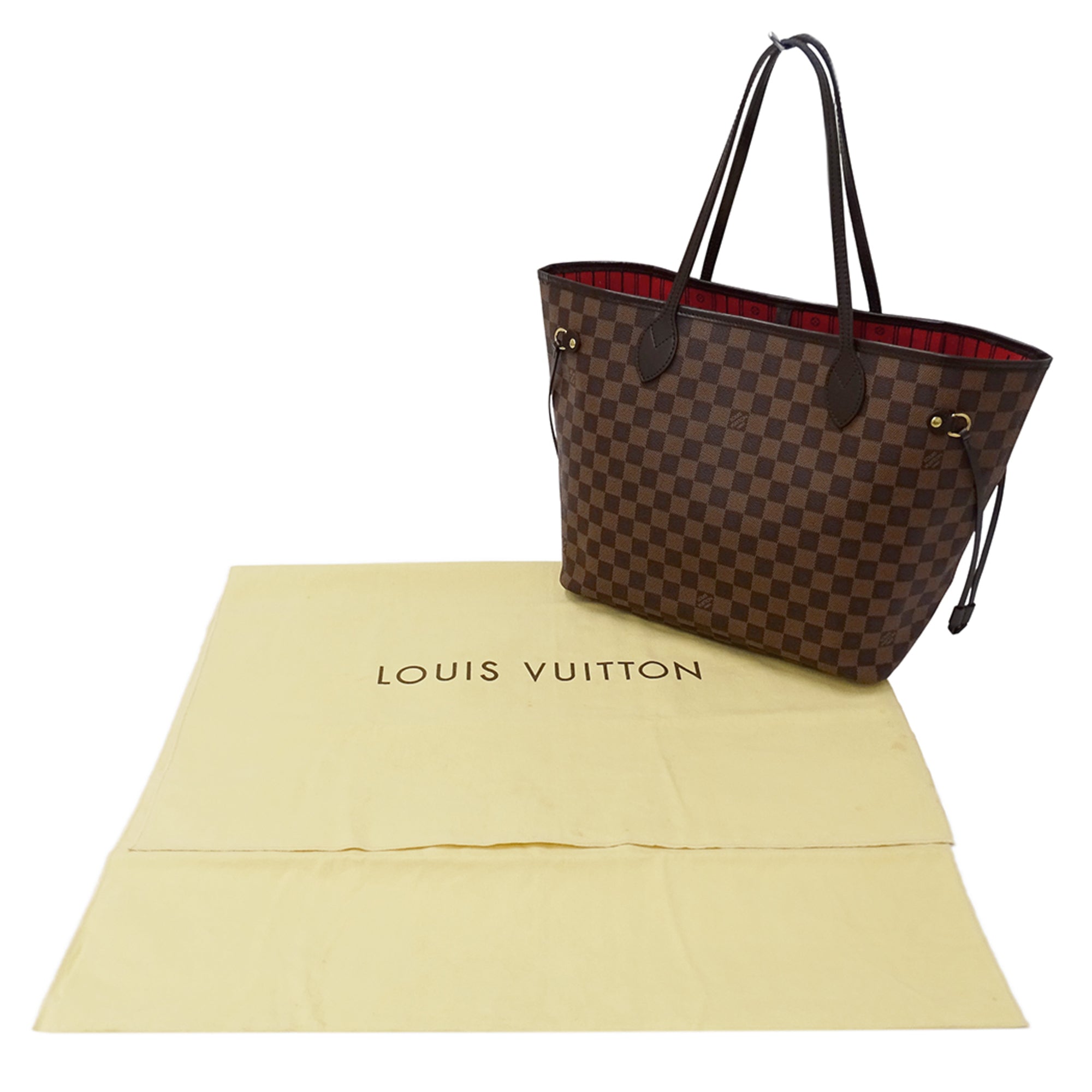 Louis Vuitton Brown Damier Canvas Damier Canvas Handbag Pouch Tote Bag (Pre-Owned)
