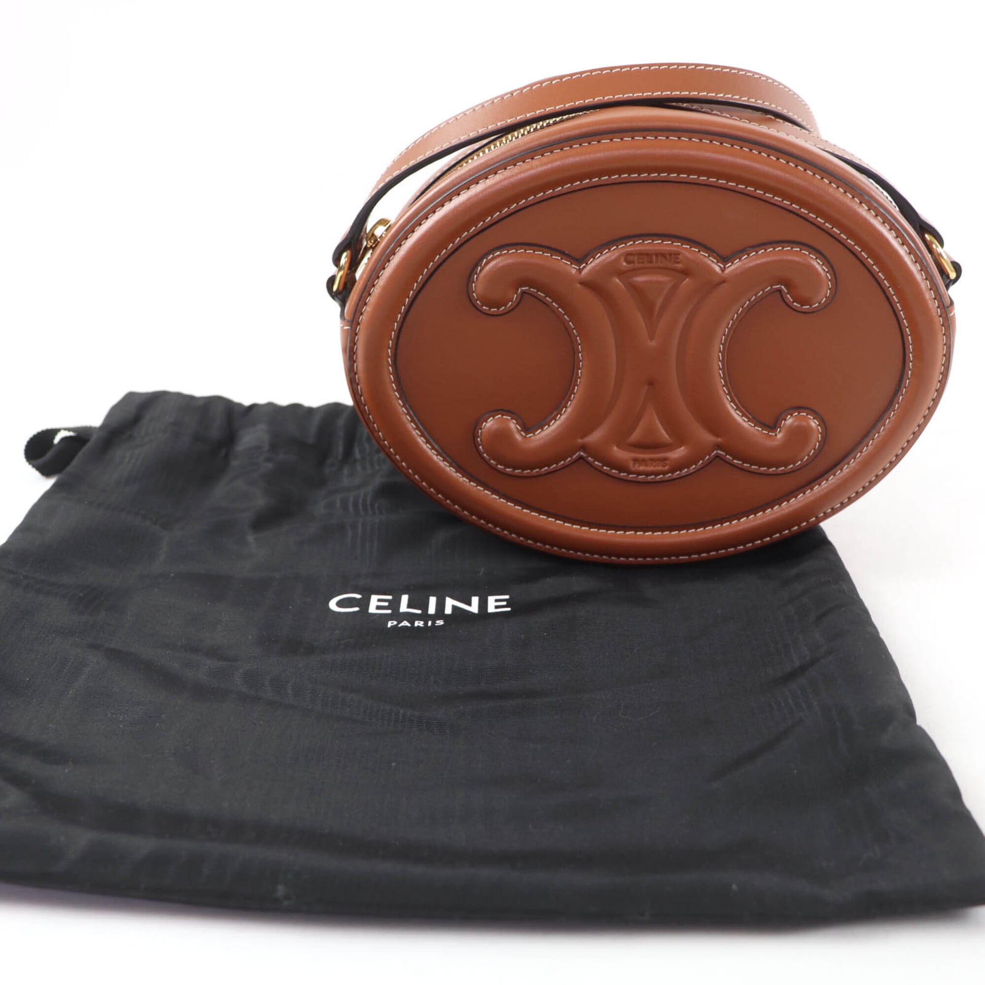 Celine Brown Leather Shoulder Bag (Pre-Owned)