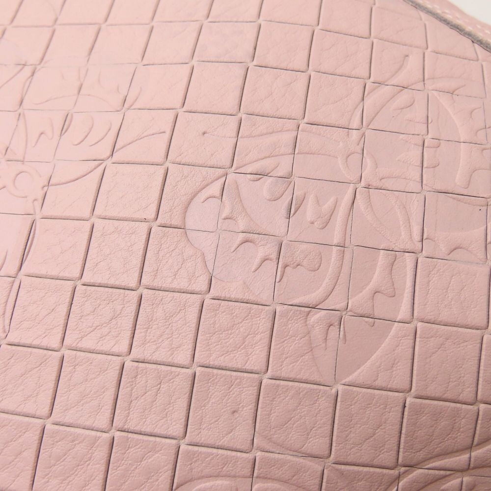 Bottega Veneta Intrecciomirage Pink Leather Shoulder Bag (Pre-Owned)